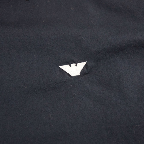 Armani Junior Embossed Eagle Logo L/s Shirt Navy