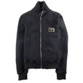 Dolce & Gabbana Metal Logo Funnel Neck Sweatshirt Black