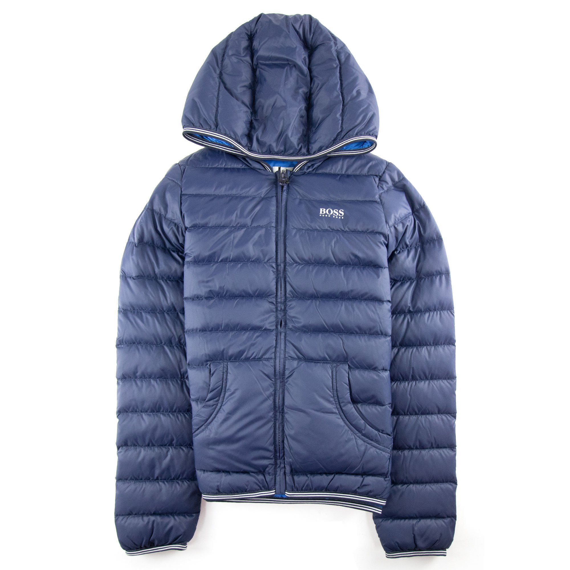 Hugo Boss Small Logo Puffer Jacket Navy Blue