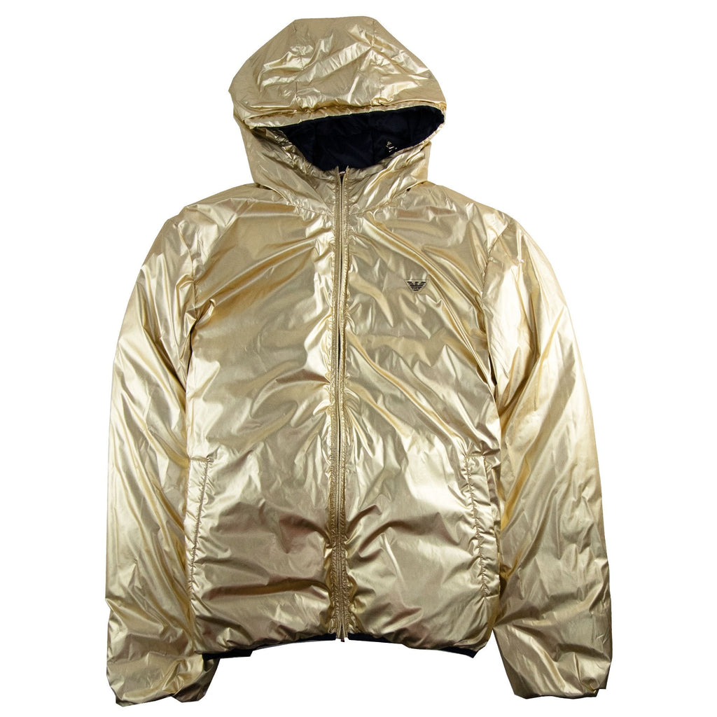 Emporio Armani Reversible Padded Jacket Navy Gold