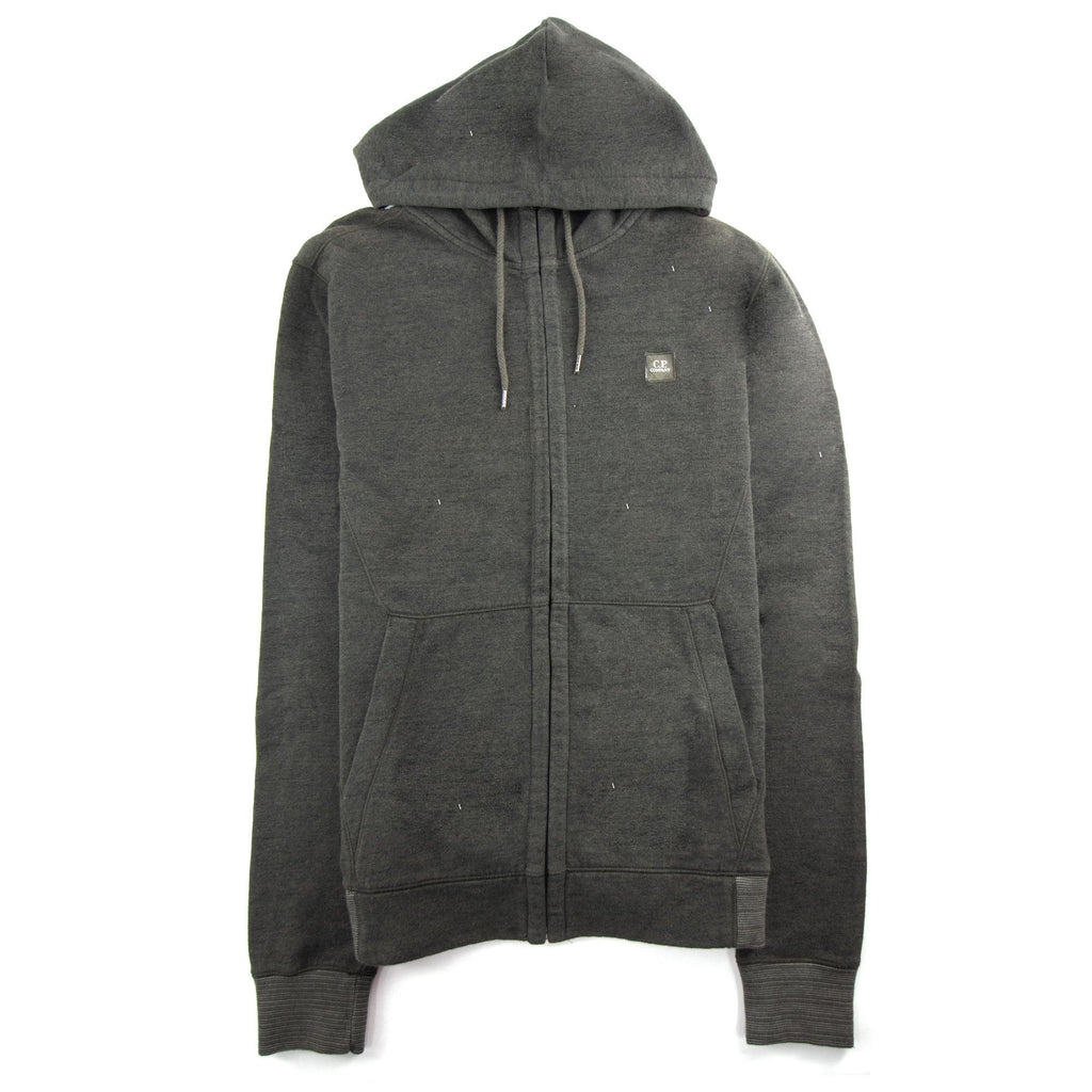 CP Company Chest Badge Felpa Hoody Dark Grey