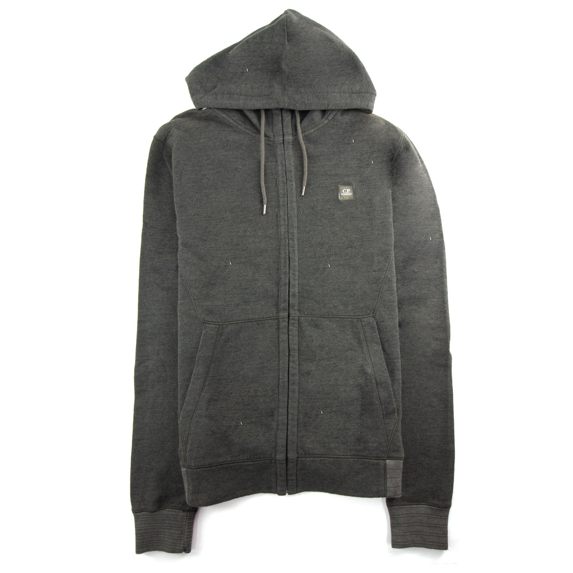 CP Company Chest Badge Felpa Hoody Dark Grey