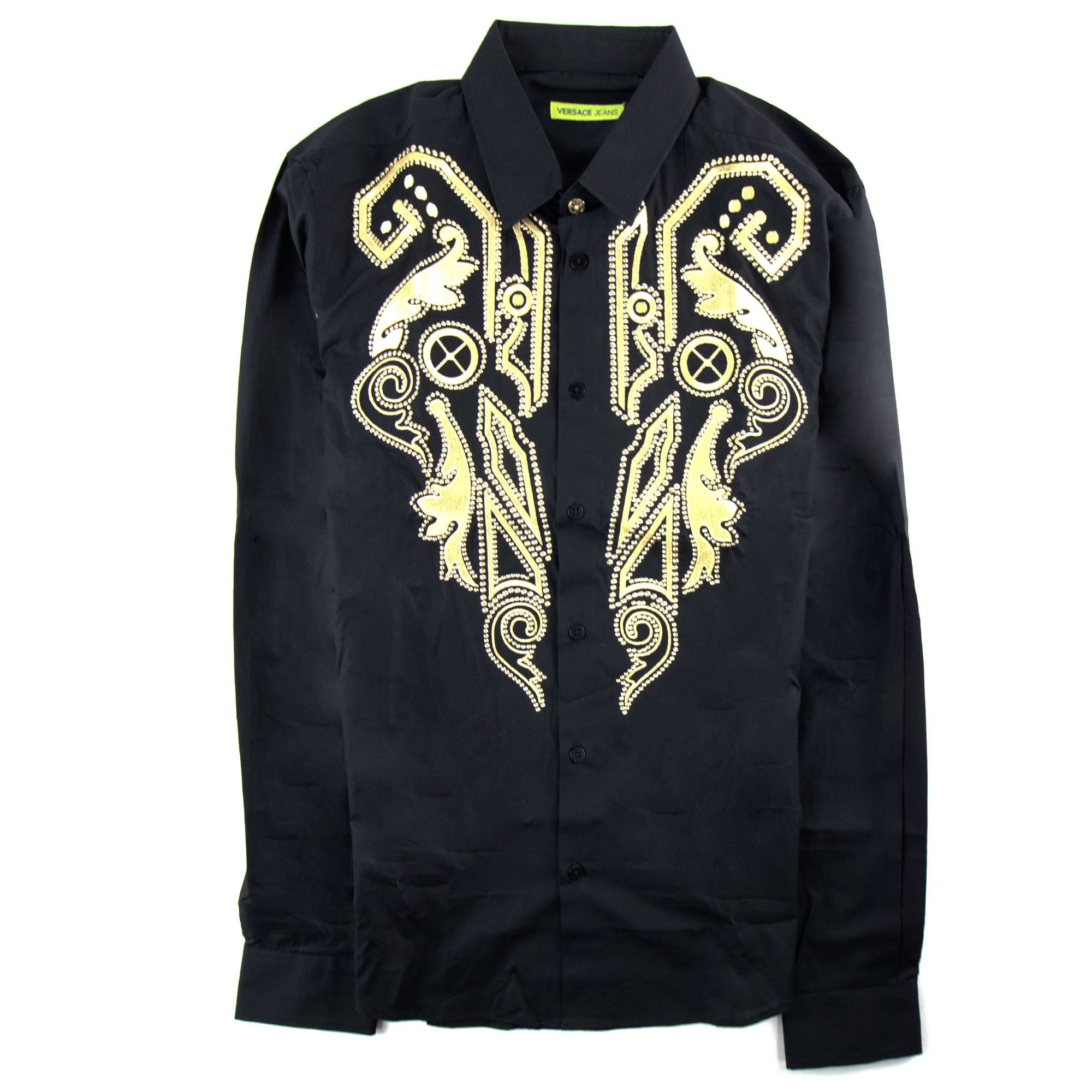 Versace Jeans Stud & Embroidered L/s Shirt Black