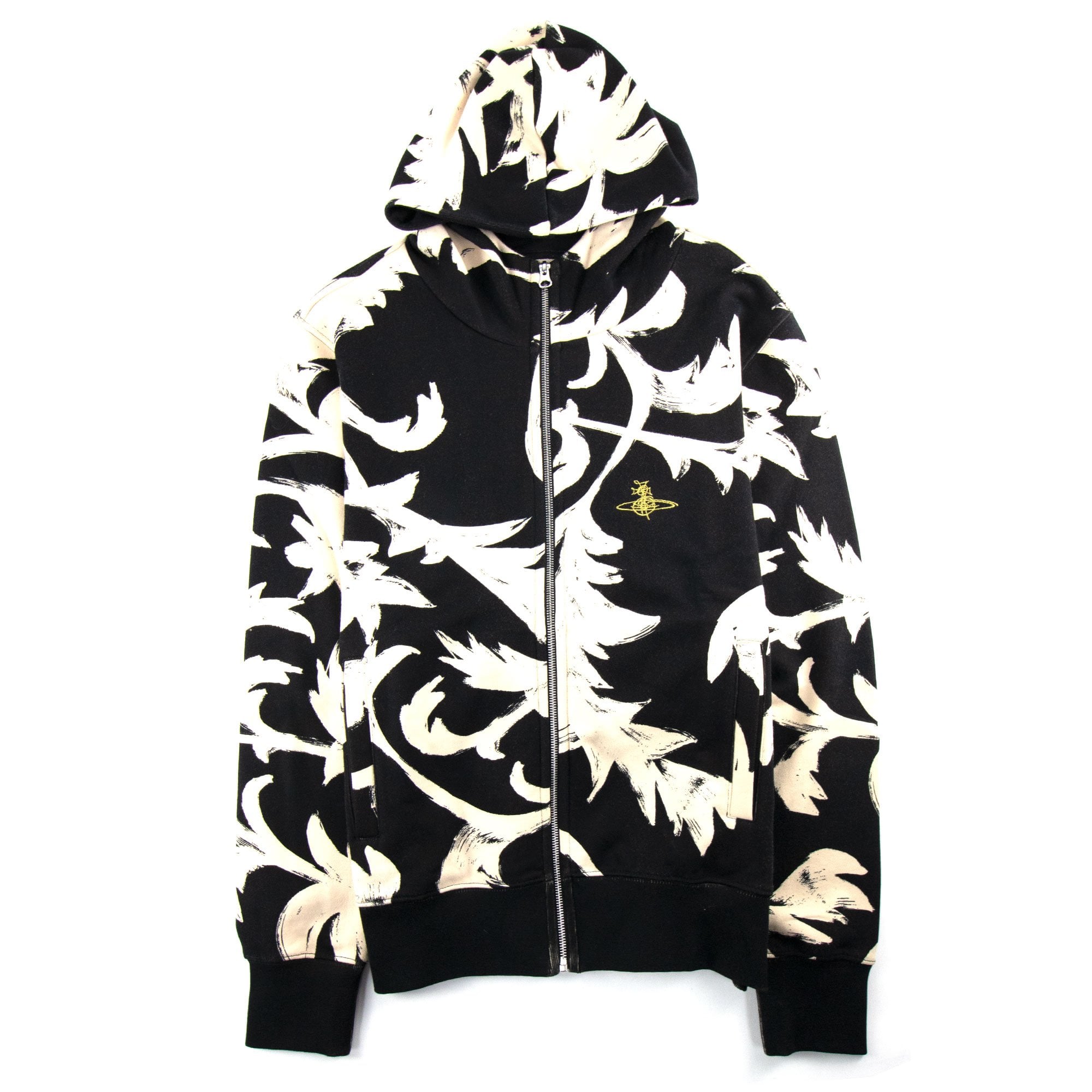 Vivienne Westwood Zip Up Hoodied Sweatshirt Black
