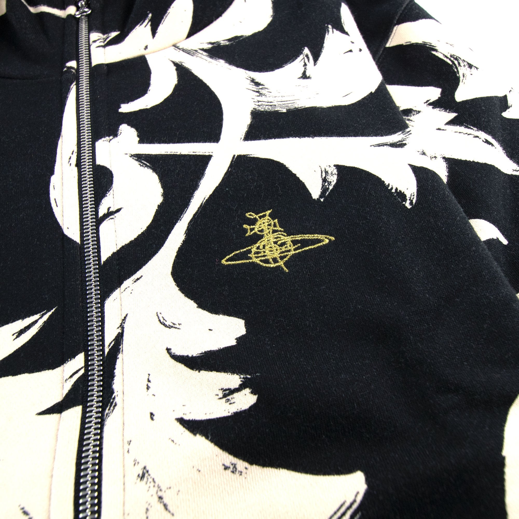 Vivienne Westwood Zip Up Hoodied Sweatshirt Black
