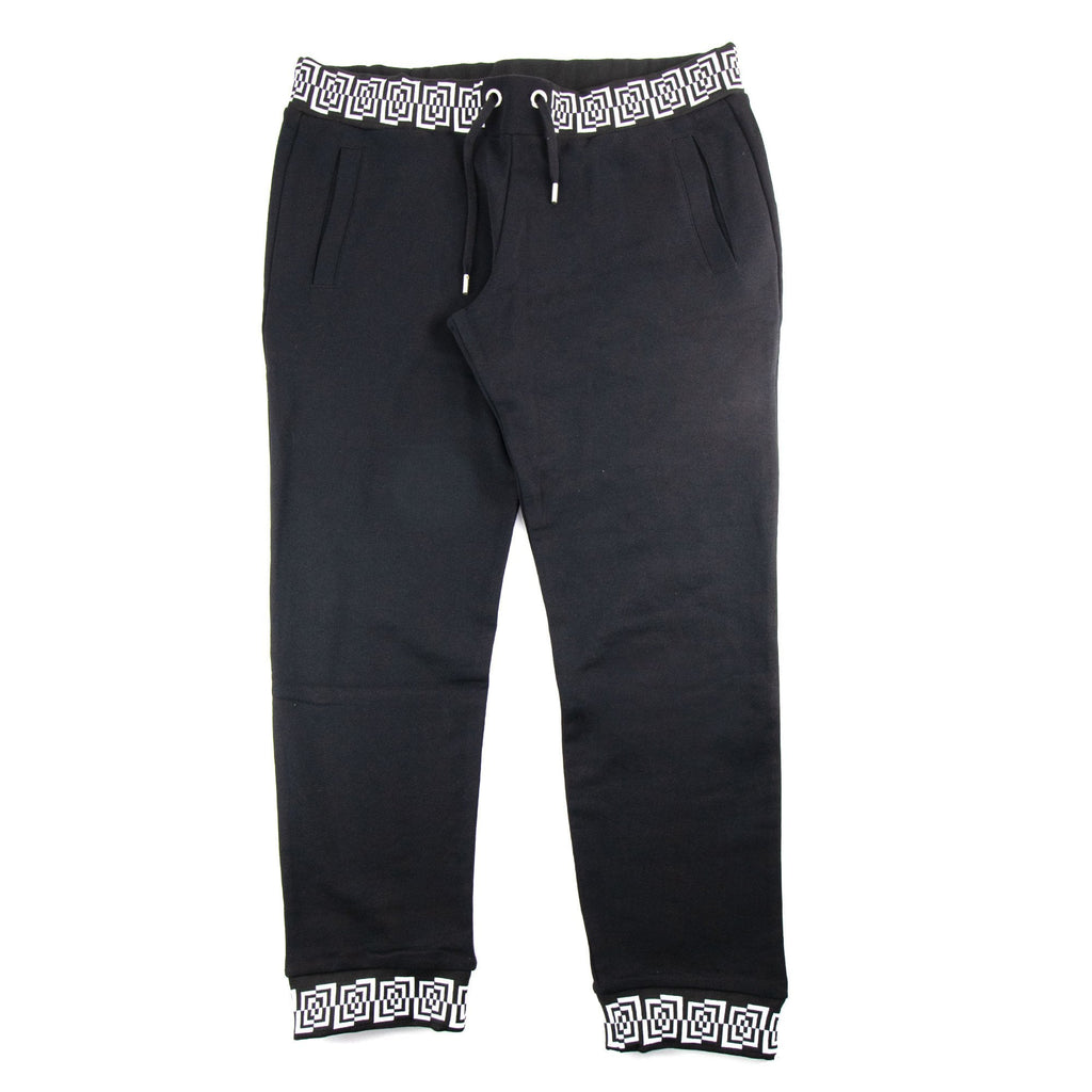 Versace Jeans Waist & Cuff Logo Pants Black