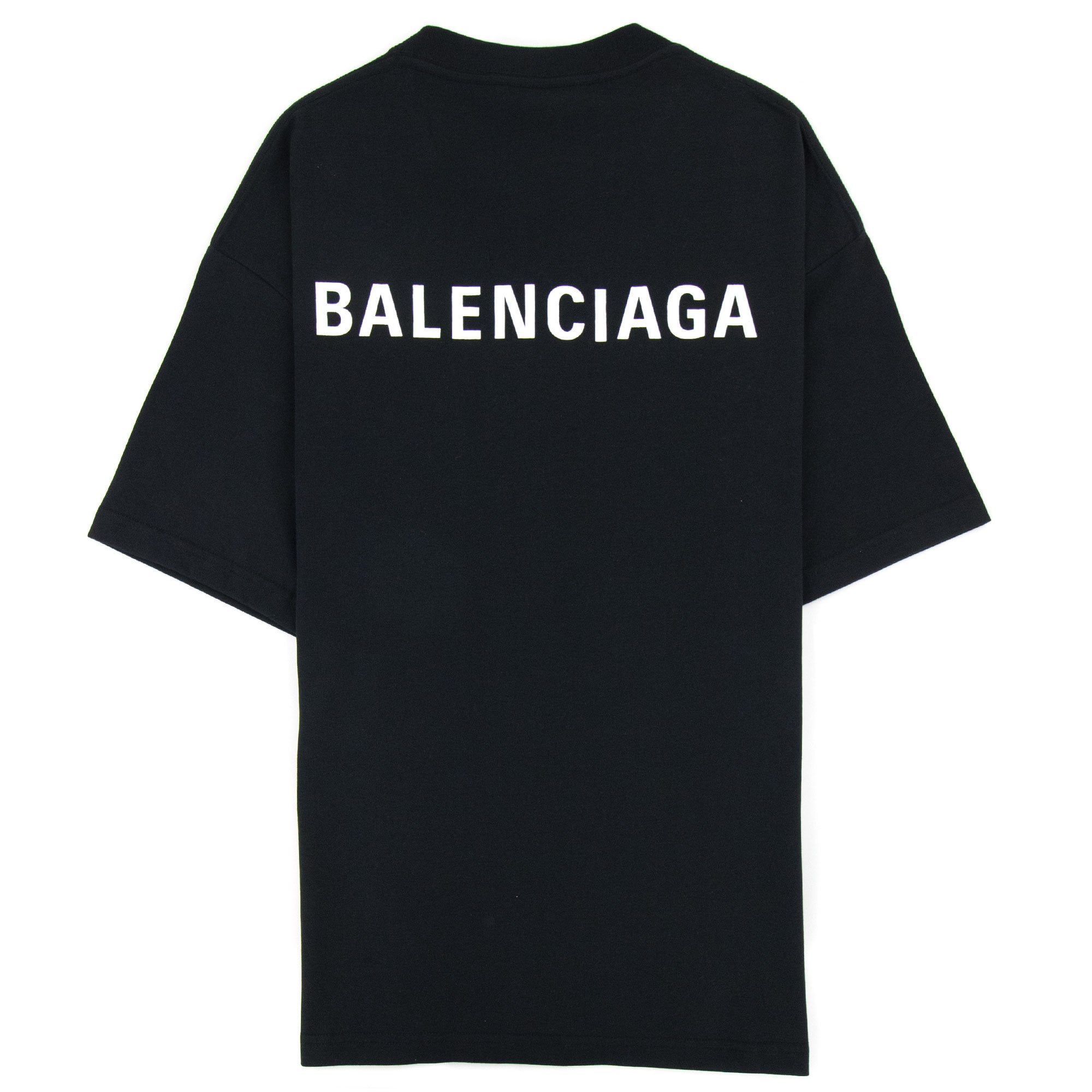 Balenciaga Logo Crewneck T Shirt Black