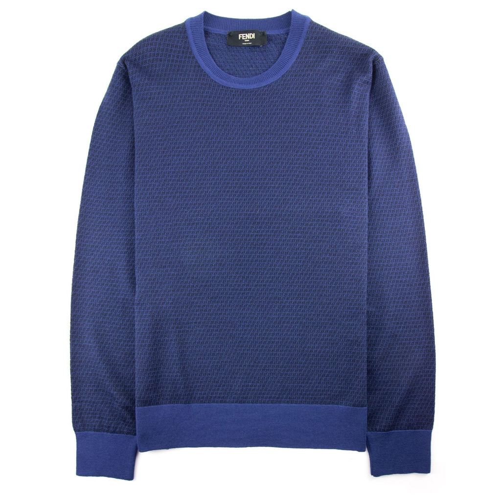 Fendi Micro FF Knitted Sweater Royal Blue