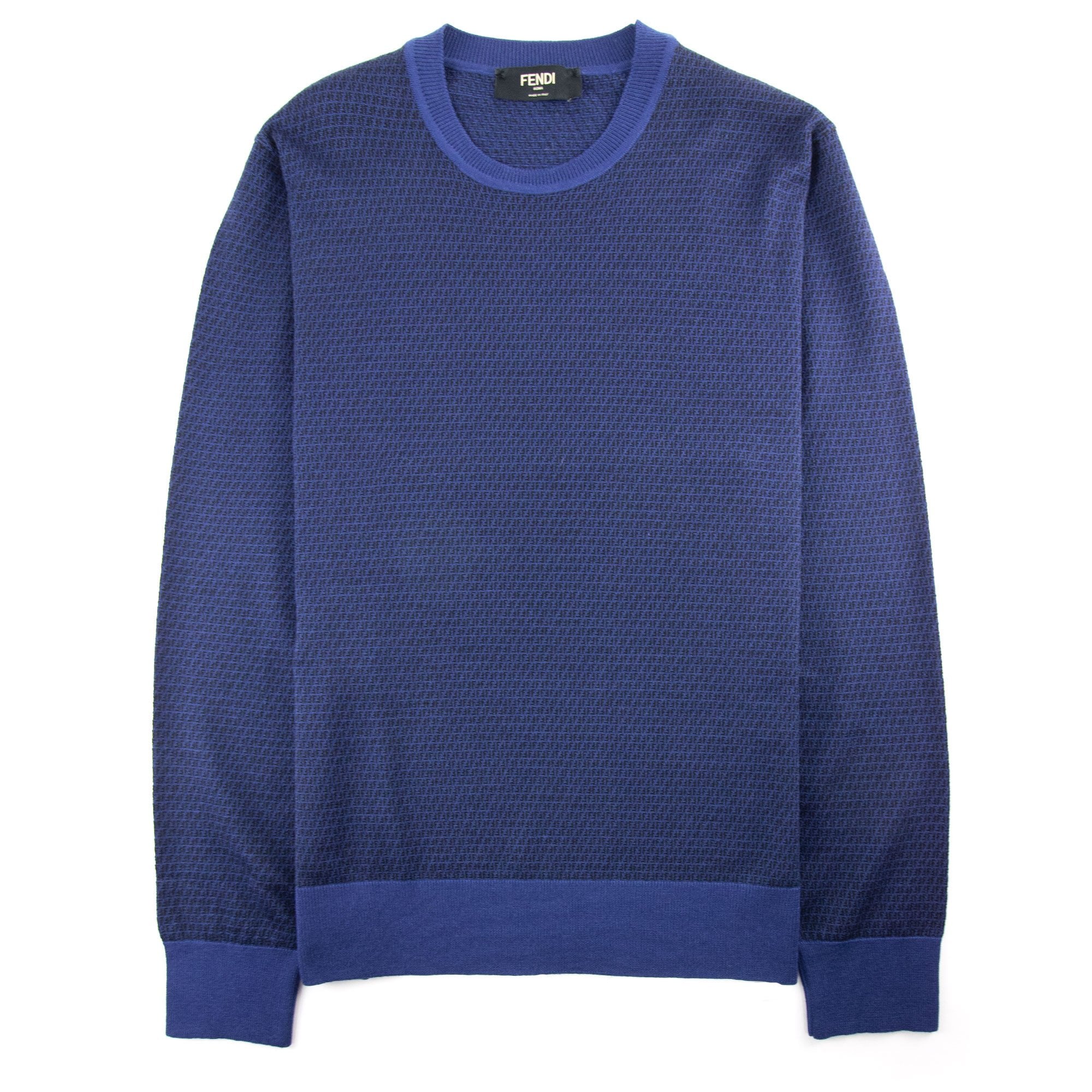 Fendi Micro FF Knitted Sweater Royal Blue