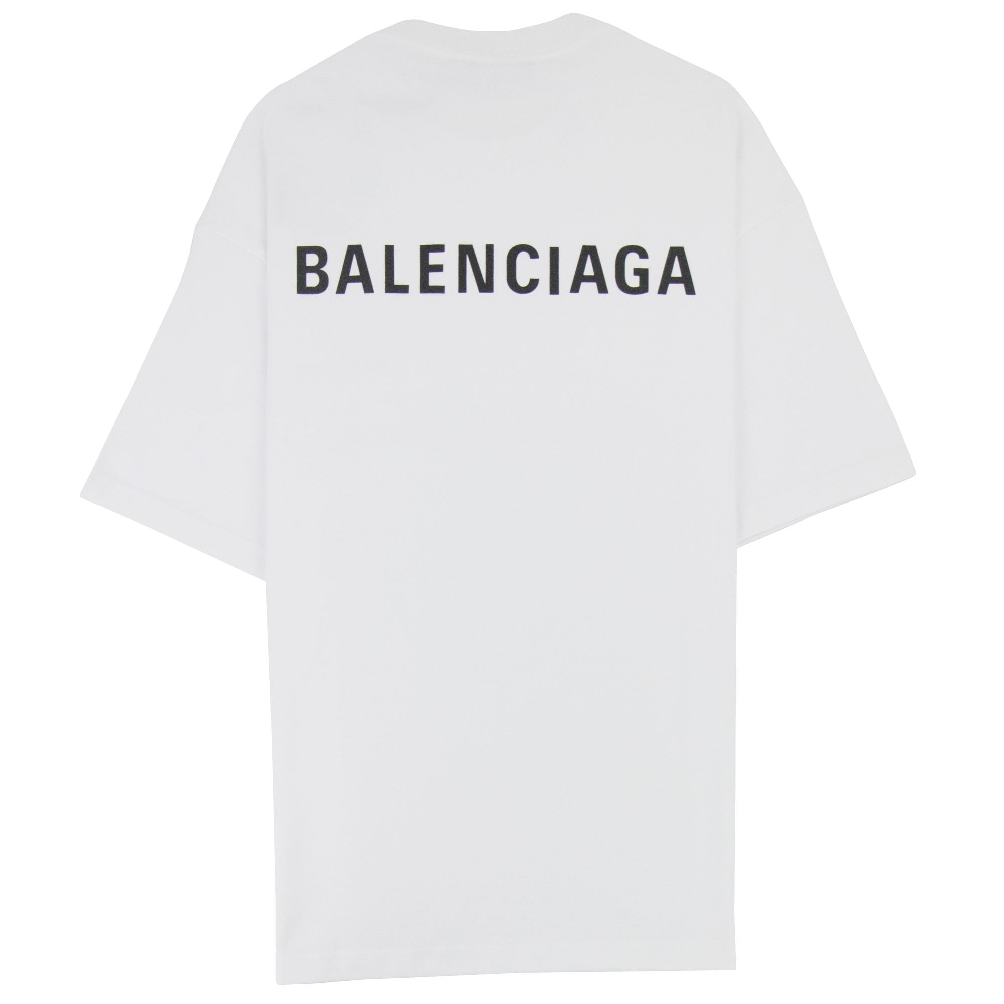 Balenciaga Logo Crewneck T Shirt White