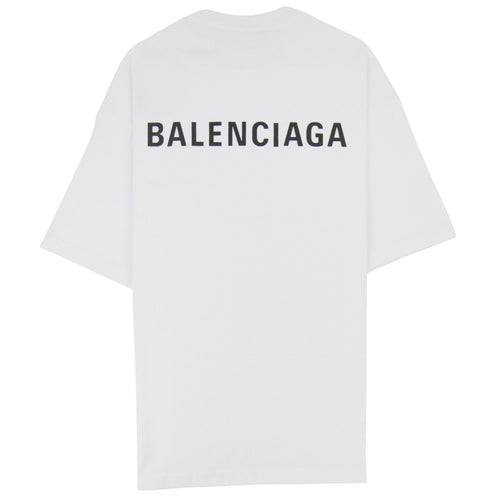 Balenciaga Logo Crewneck T Shirt White