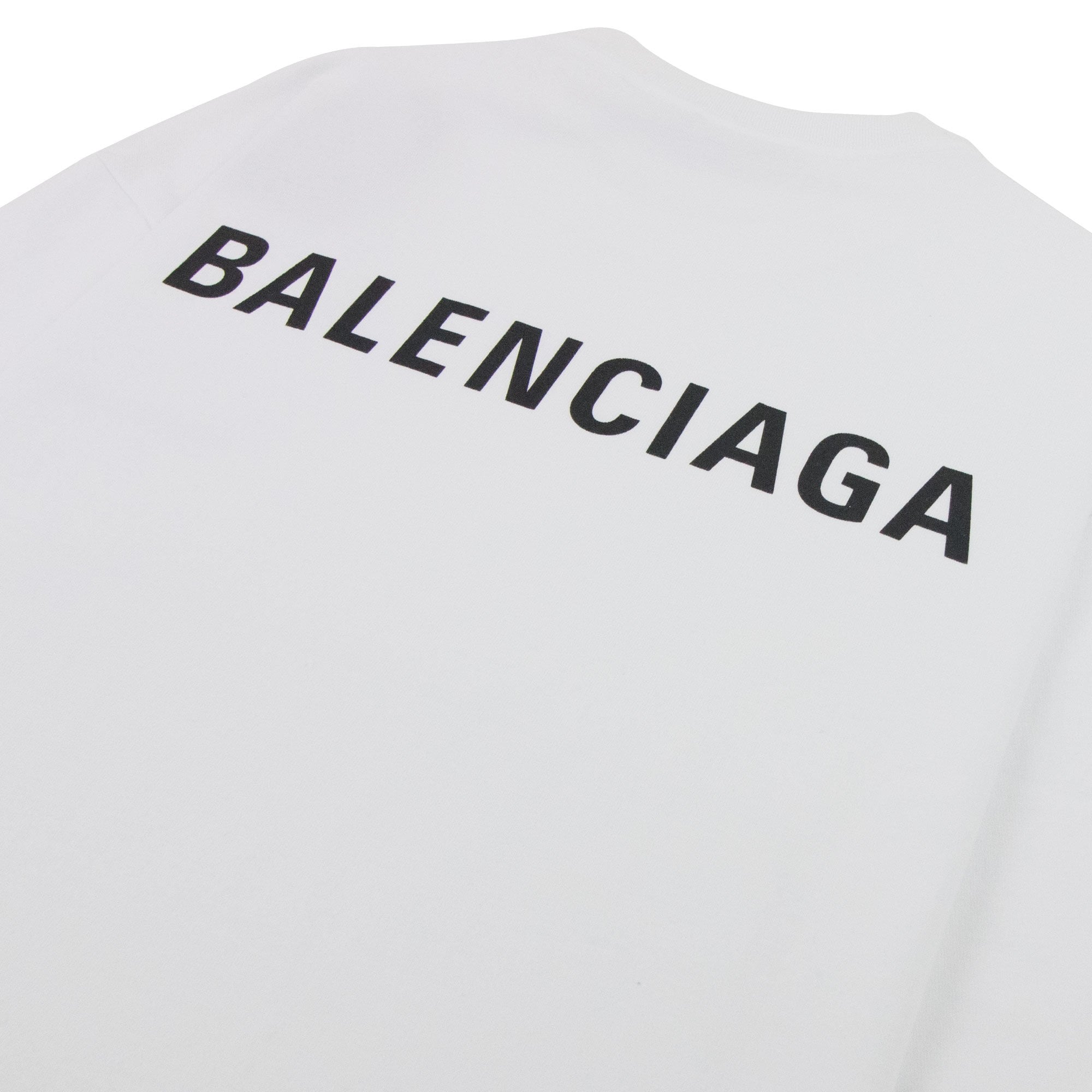 Balenciaga Logo Crewneck T Shirt White