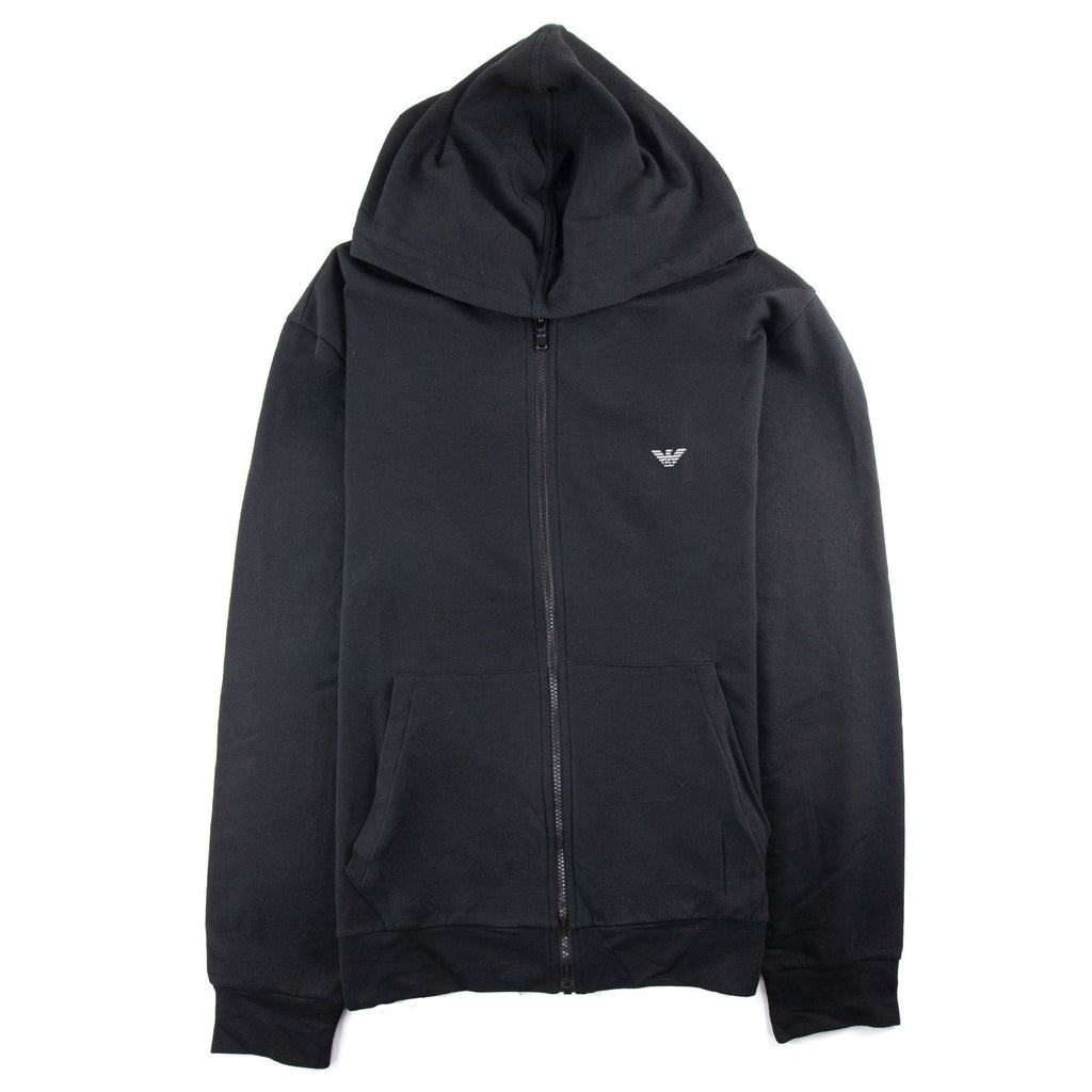 Emporio armani Loungewear Zip Up Hooded Sweater Black