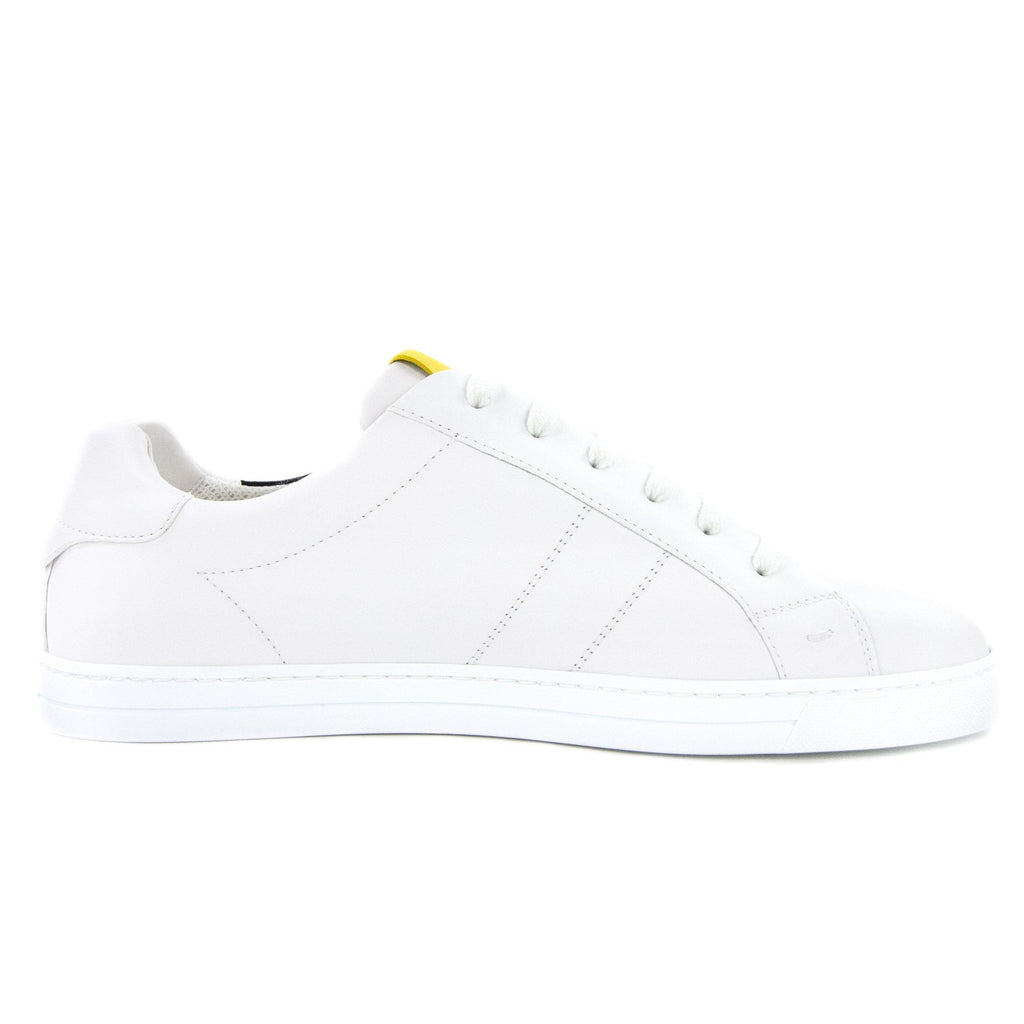 Fendi Logo-print Low-top Leather Trainers White