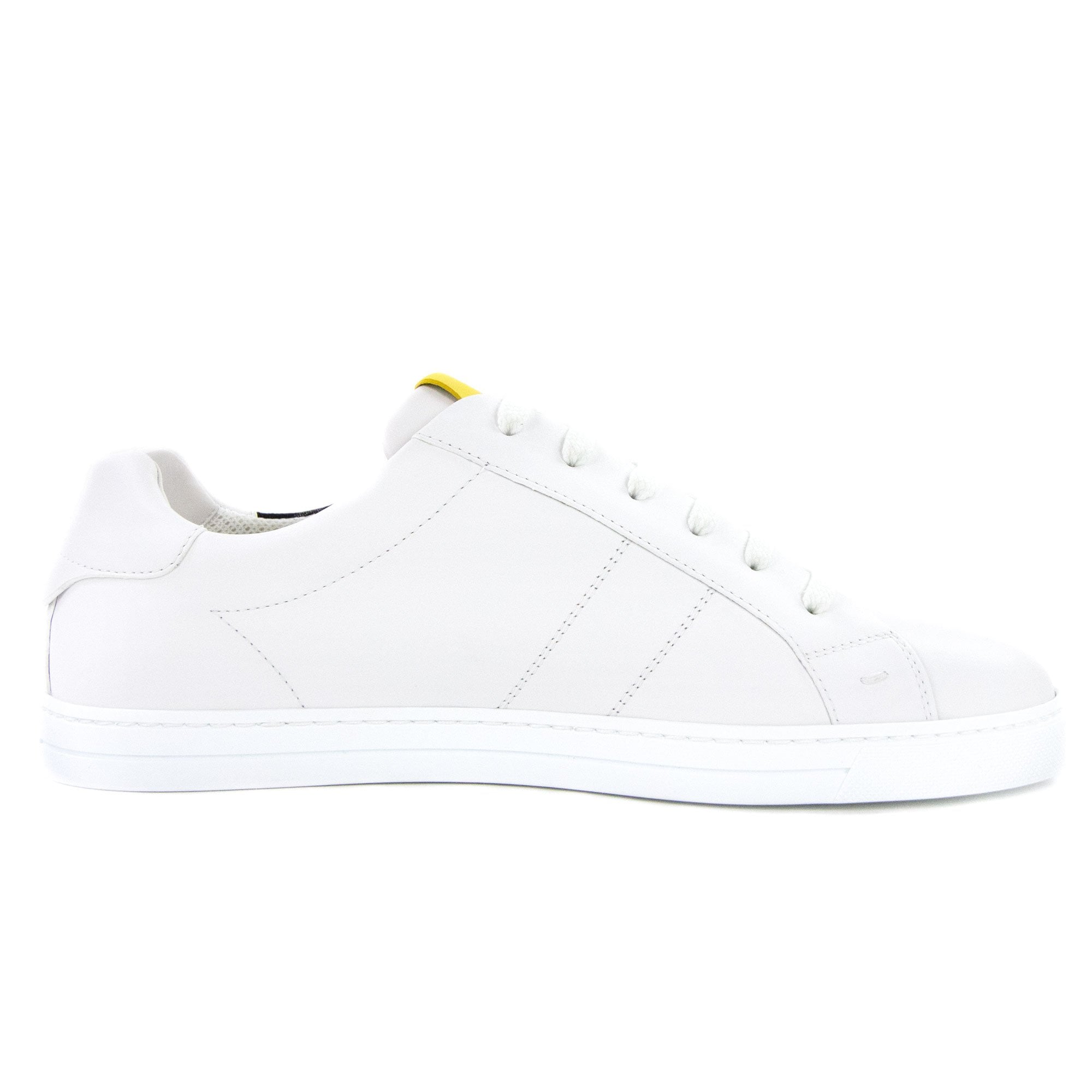 Fendi Logo-print Low-top Leather Trainers White