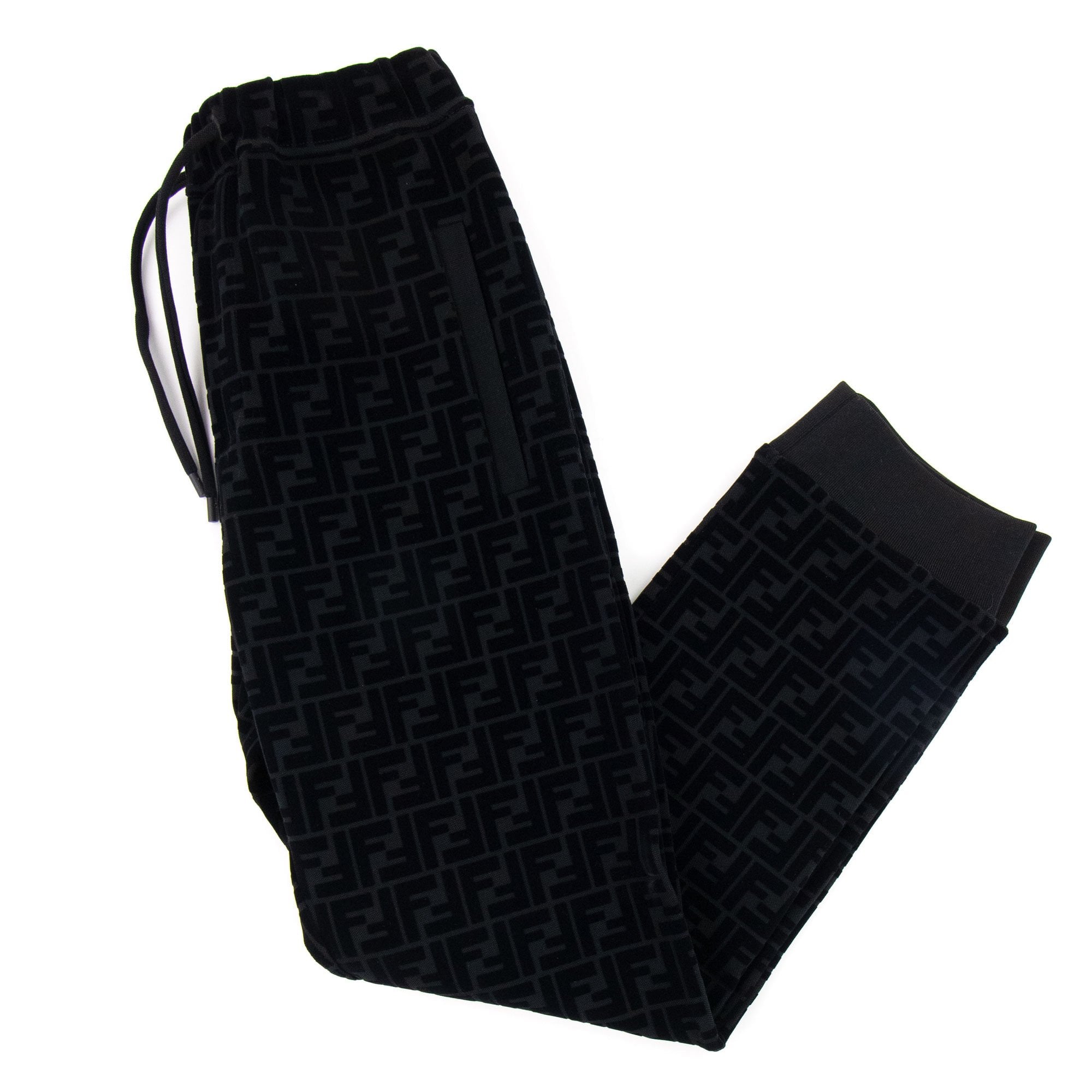 Fendi Ff Pattern Jogging Pants Nero