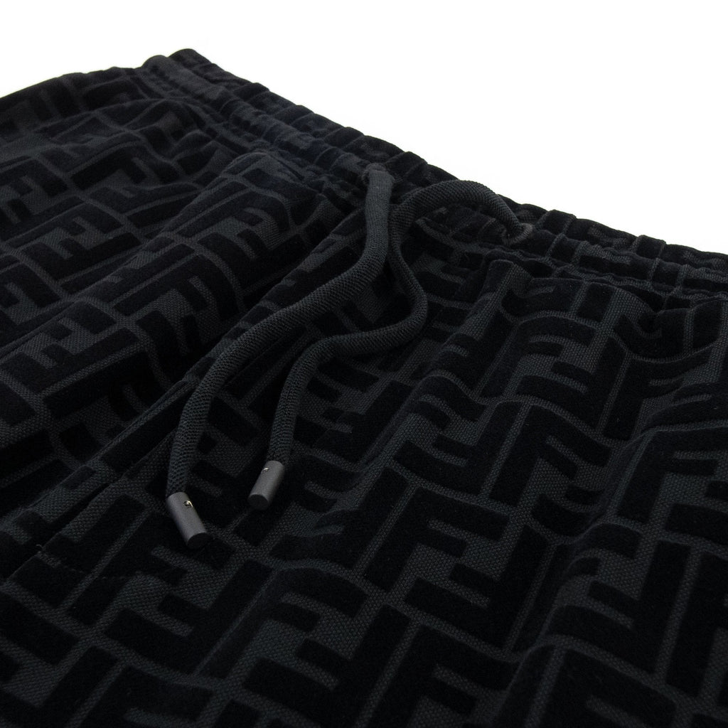 Fendi Ff Logo Print Bermuda Shorts Nero