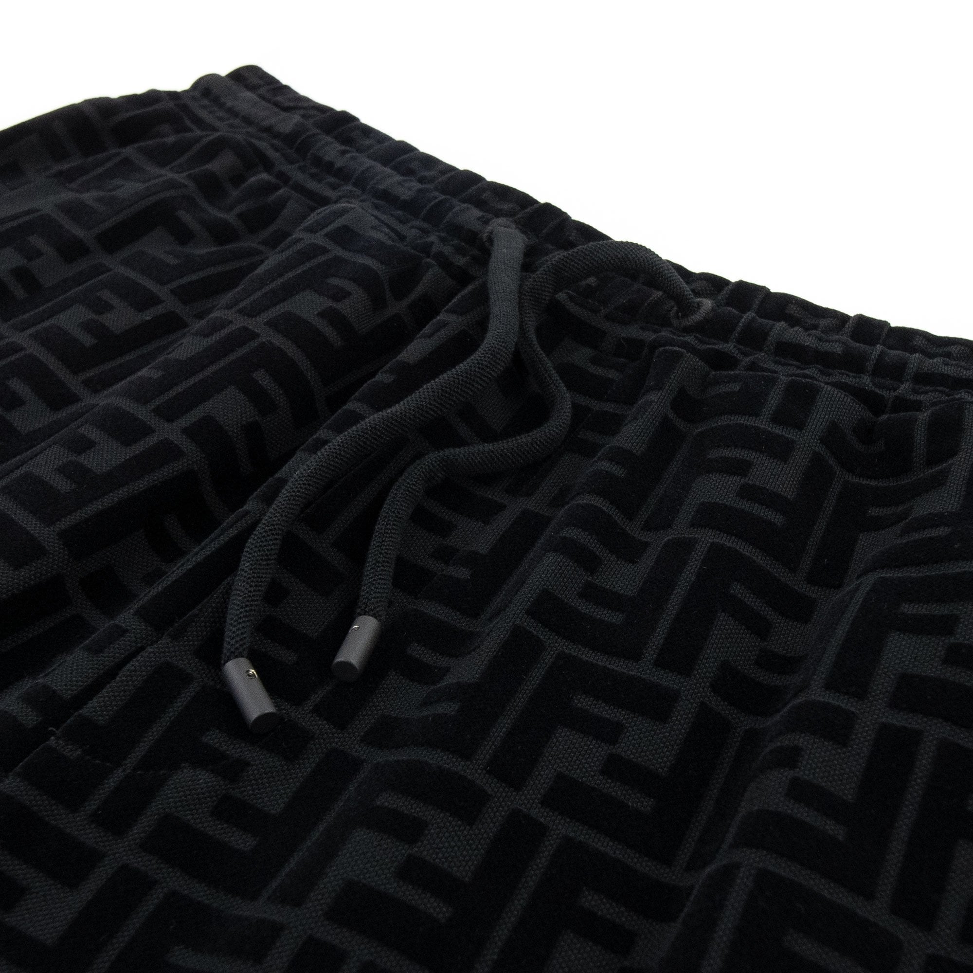 Fendi Ff Logo Print Bermuda Shorts Nero