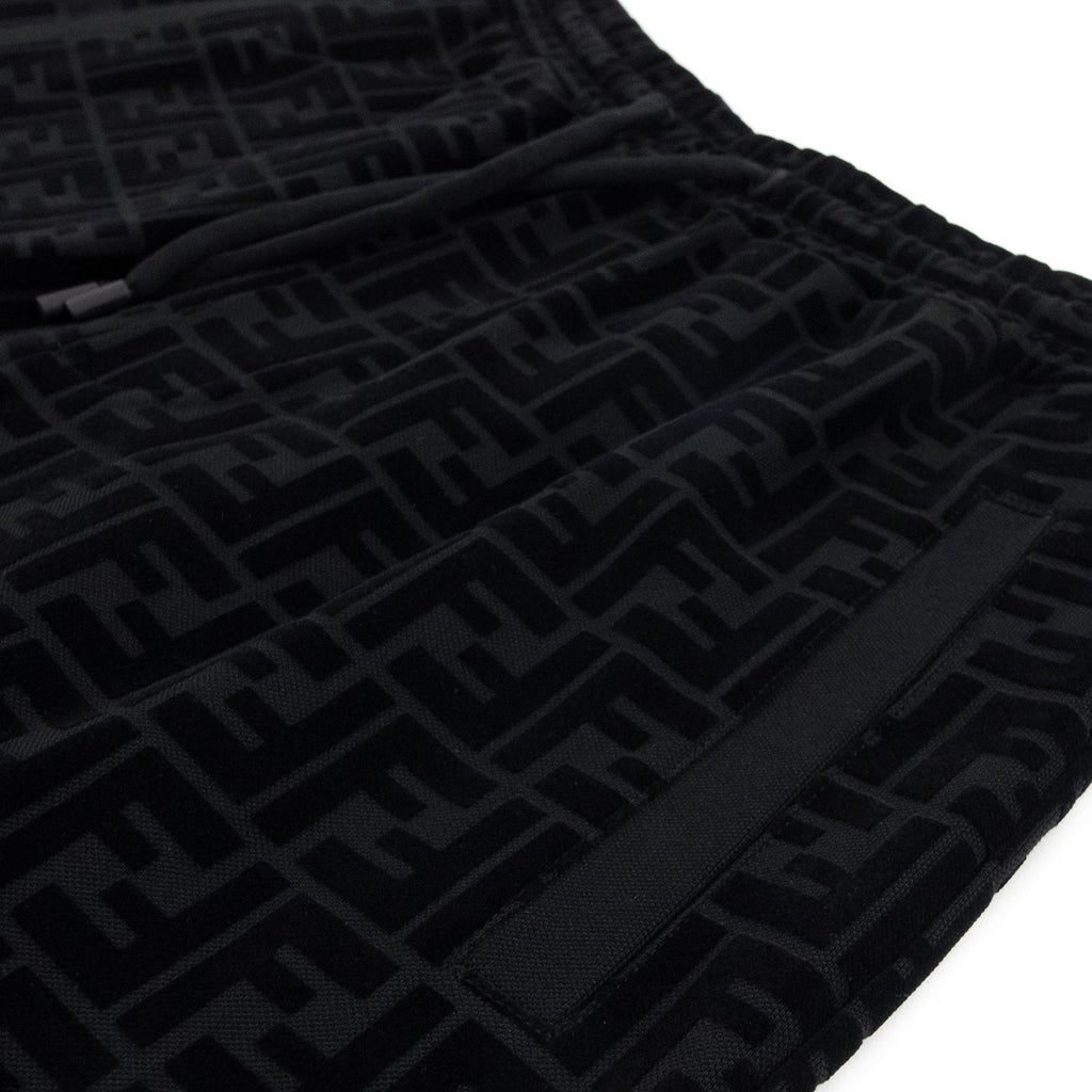 Fendi Ff Logo Print Bermuda Shorts Nero
