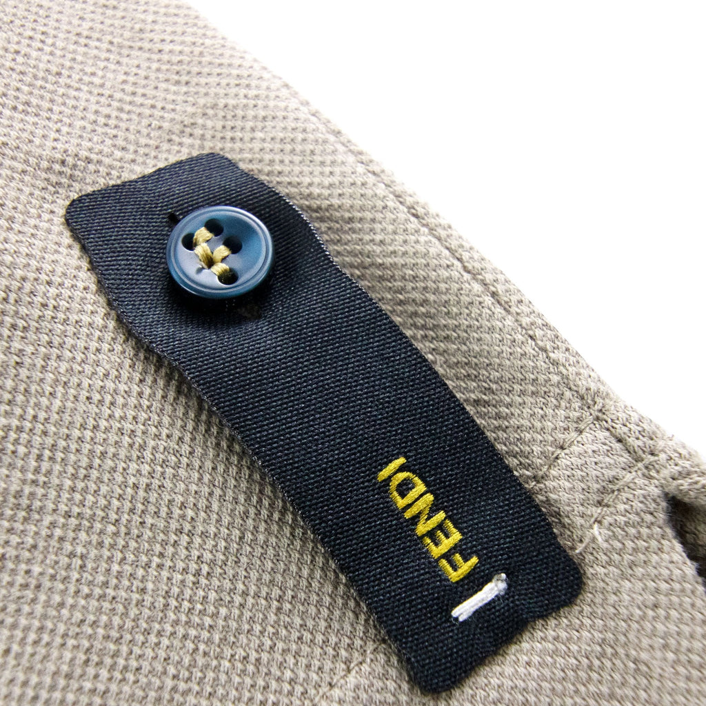 Fendi Pique Polo Arm Logo Beige