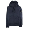 Stone Island Light Fleece Zip Up Sweatshirt Navy V002