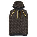 Fendi Ff Logo Hoodied Sweatshirt Tabacco/nero