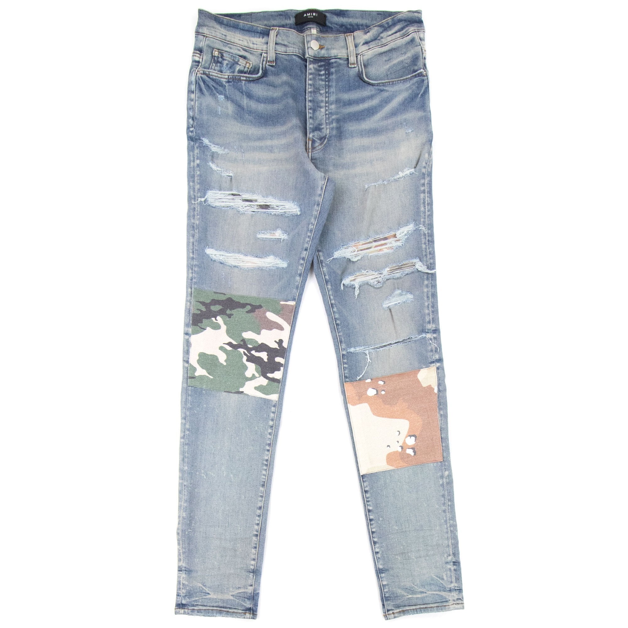 Amiri Military Art Patch Jeans Clay Indigo - SEO – Onu