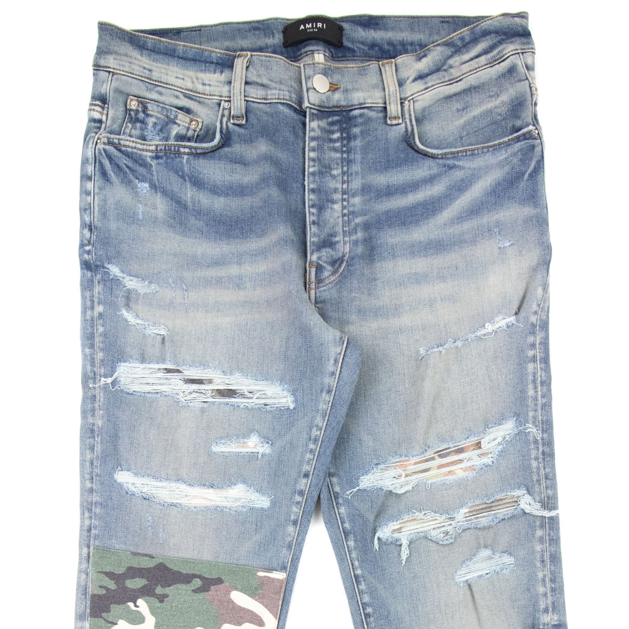 Amiri Military Art Patch Jeans Clay Indigo - SEO – Onu