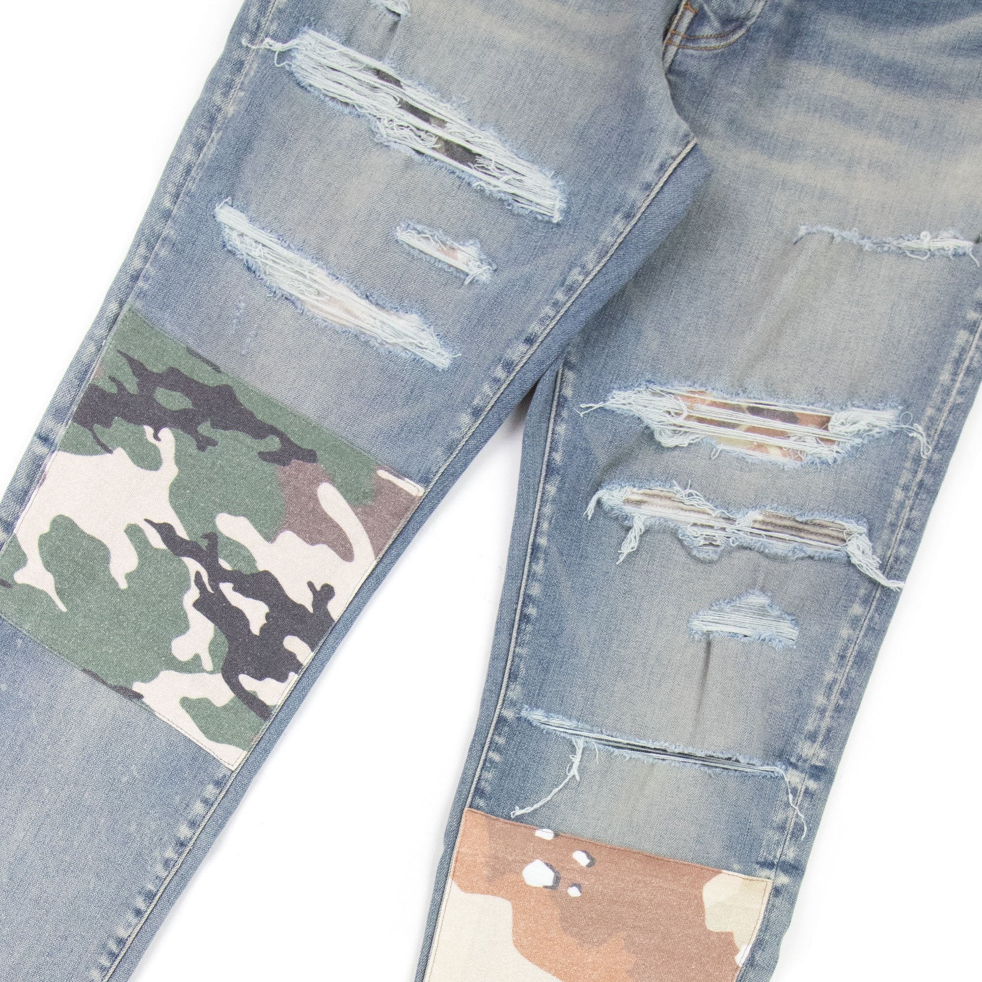 Amiri Military Art Patch Jeans Clay Indigo - SEO – Onu