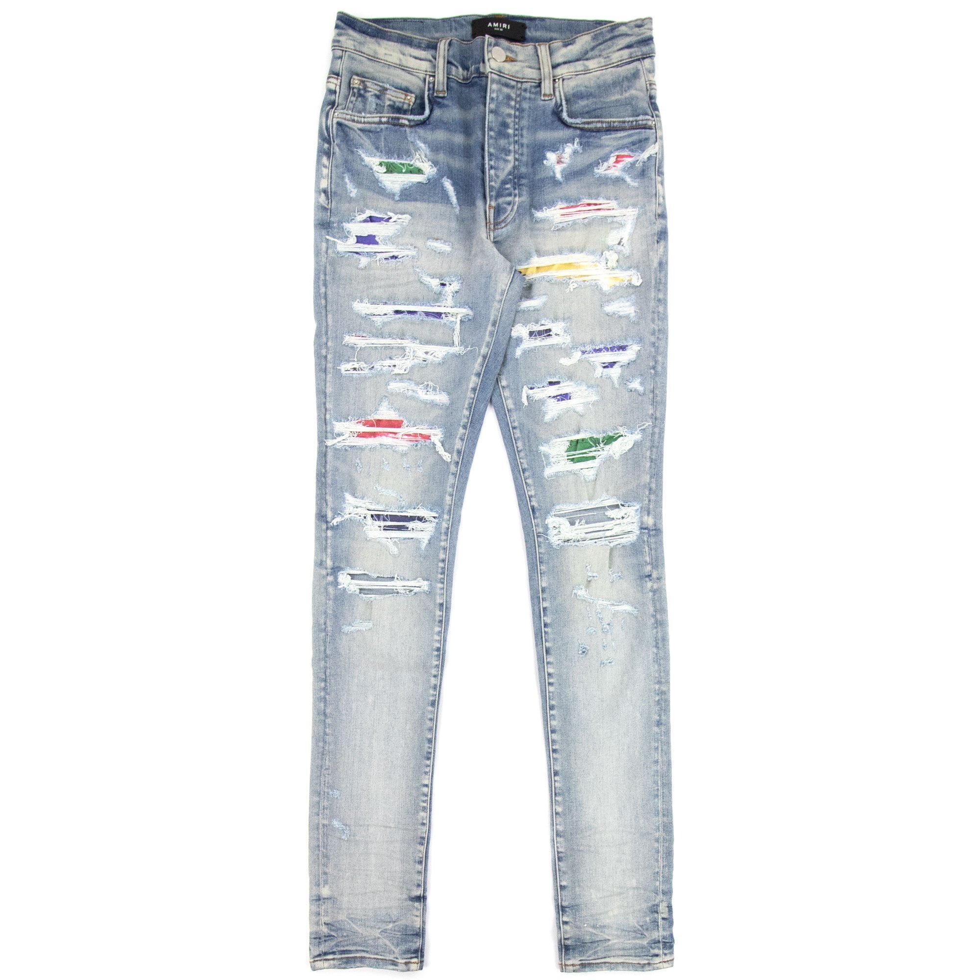 Amiri Rainbow Patch Jeans Clay Indigo - ONU – Onu