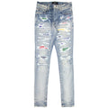 Amiri Rainbow Patch Jeans Clay Indigo
