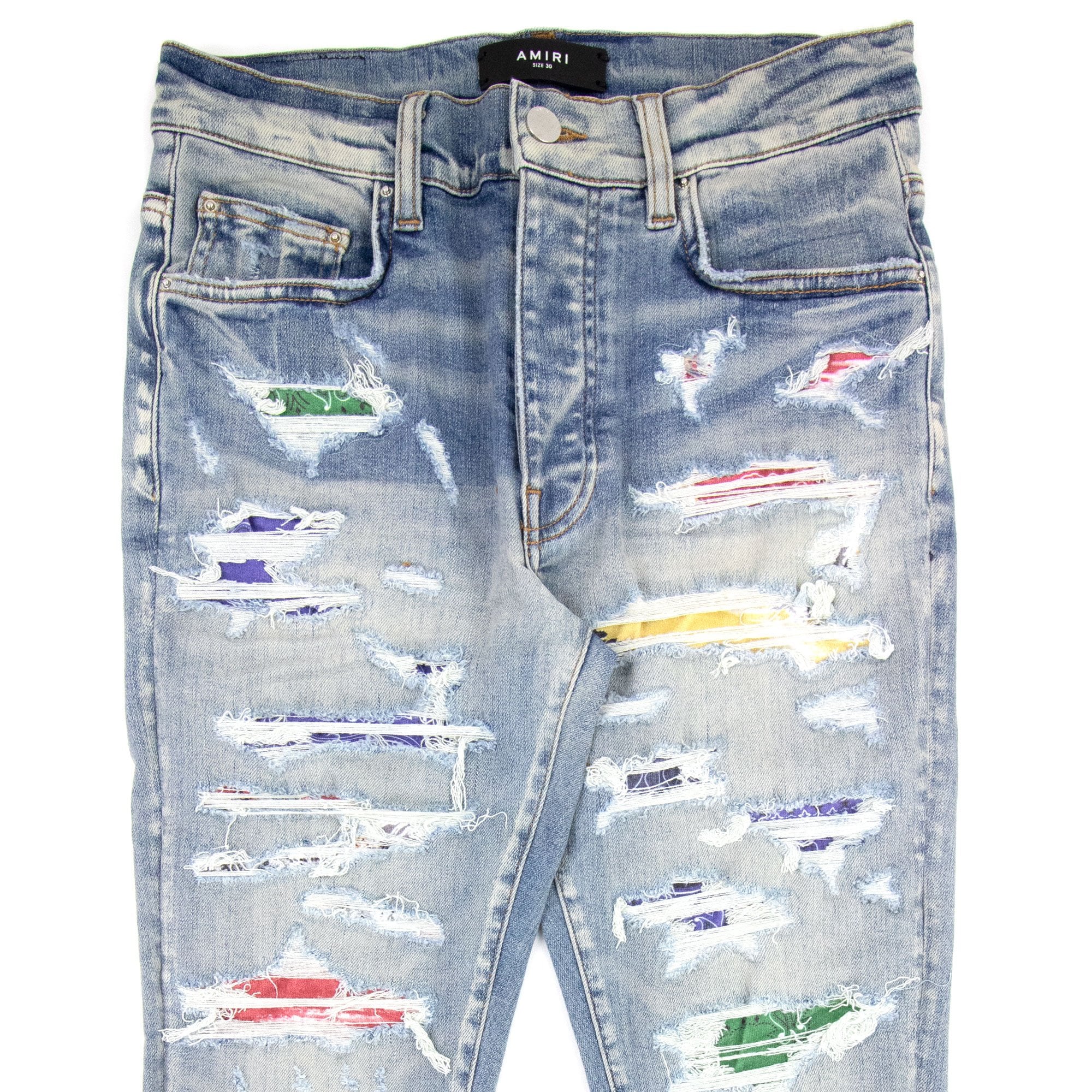 Amiri Rainbow Patch Jeans Clay Indigo - ONU – Onu