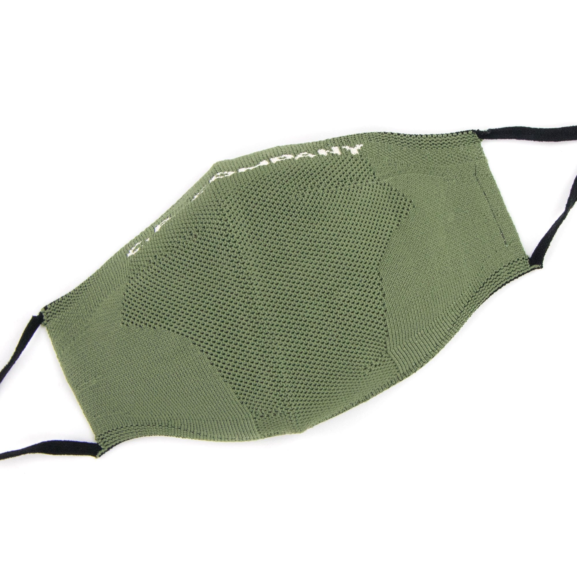 Cp Company Knit Yarn Logo Print Face Mask Green V02