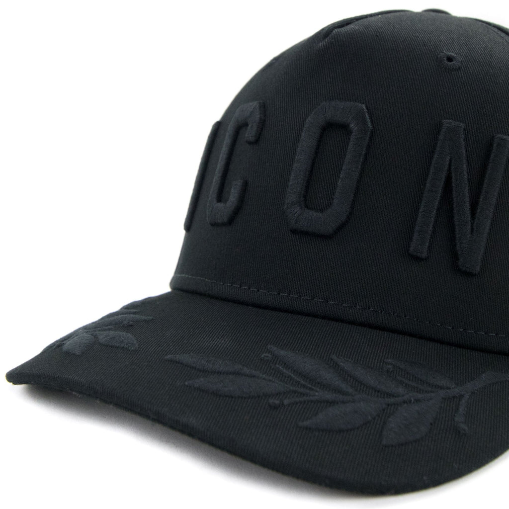 Dsquared2 Leaf Pattern Icon Baseball Cap Black