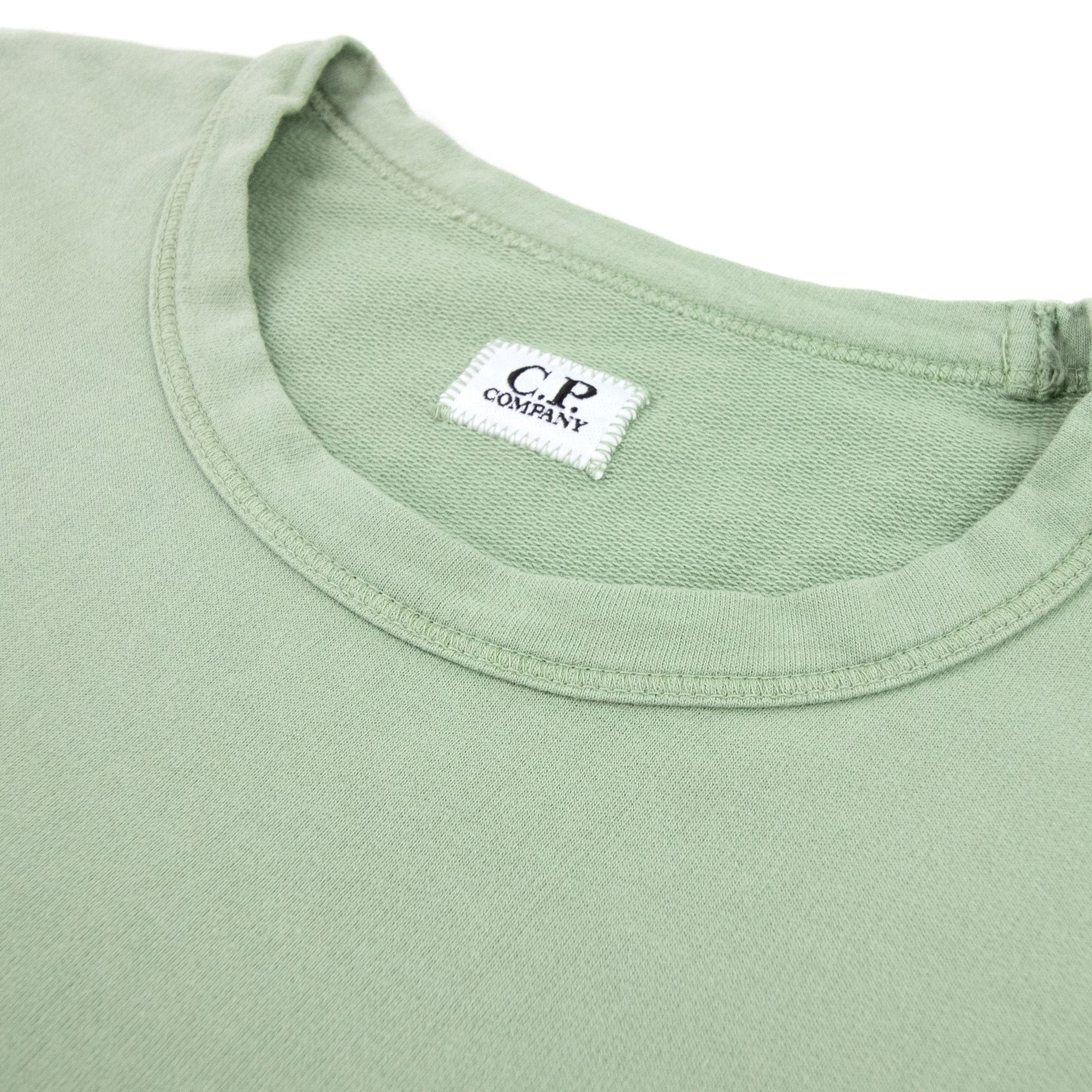 Cp Company Light Fleece Lens Crew Sweatshirt Tea 631
