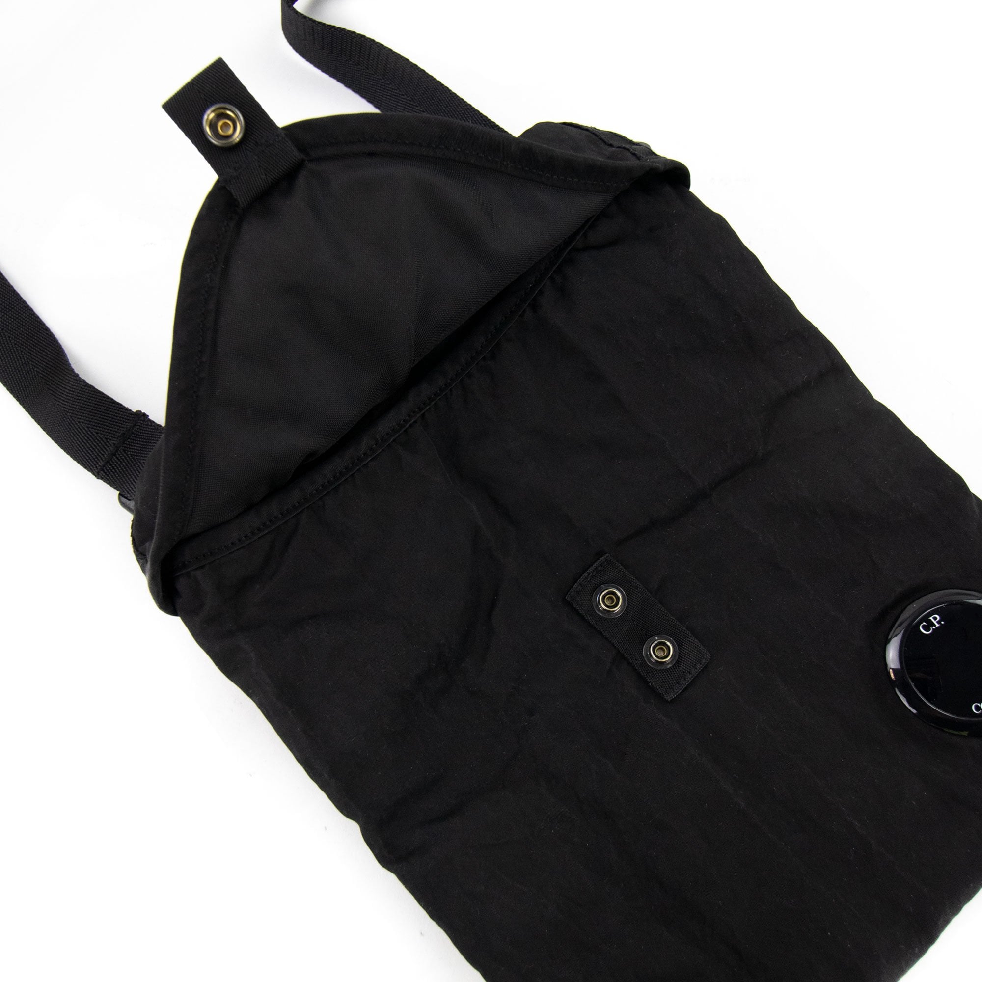 Cp Company Nylon B Garment Dyed Crossbody Lens Bag Black 999