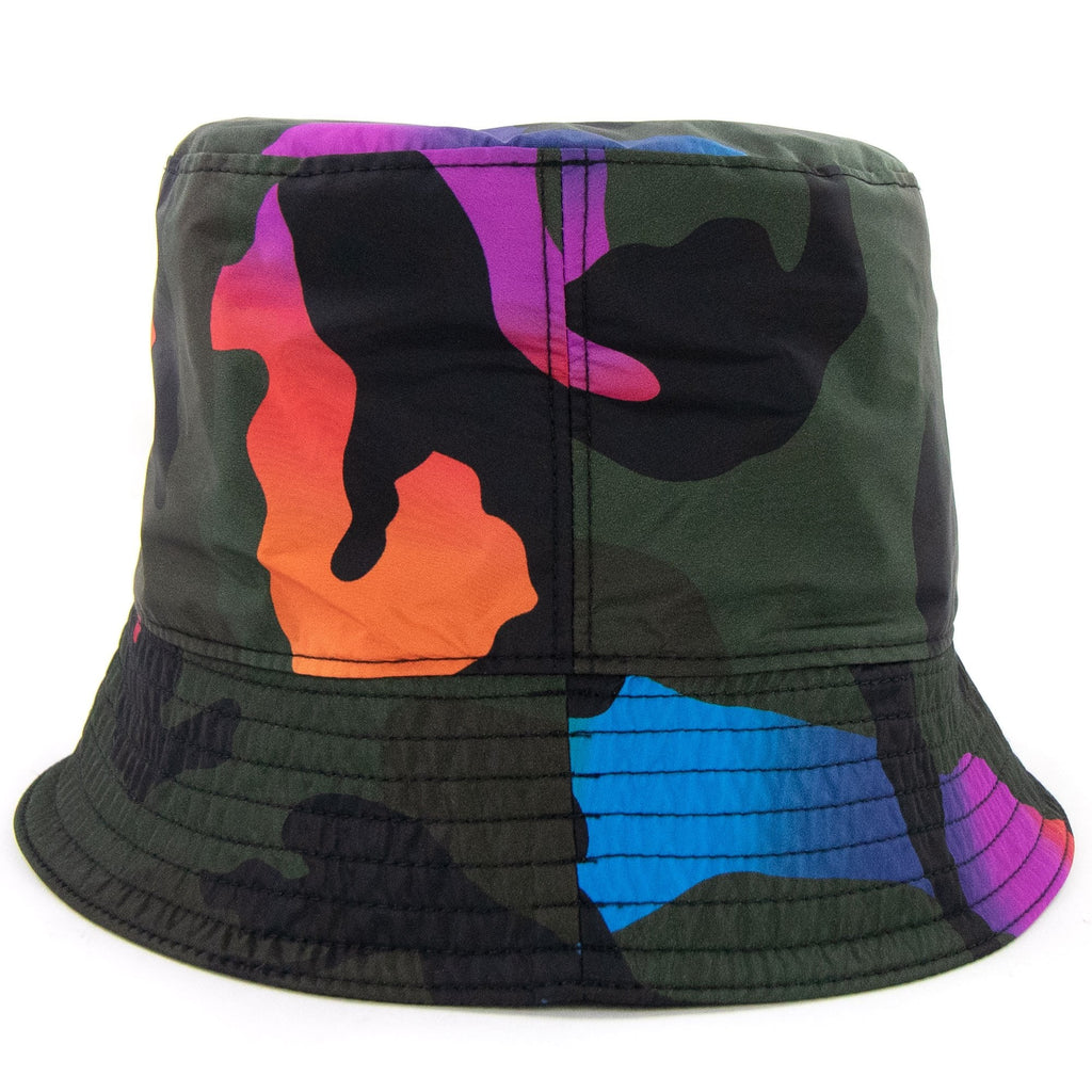 Valentino Camouflage Print Shell Bucket Hat Camo