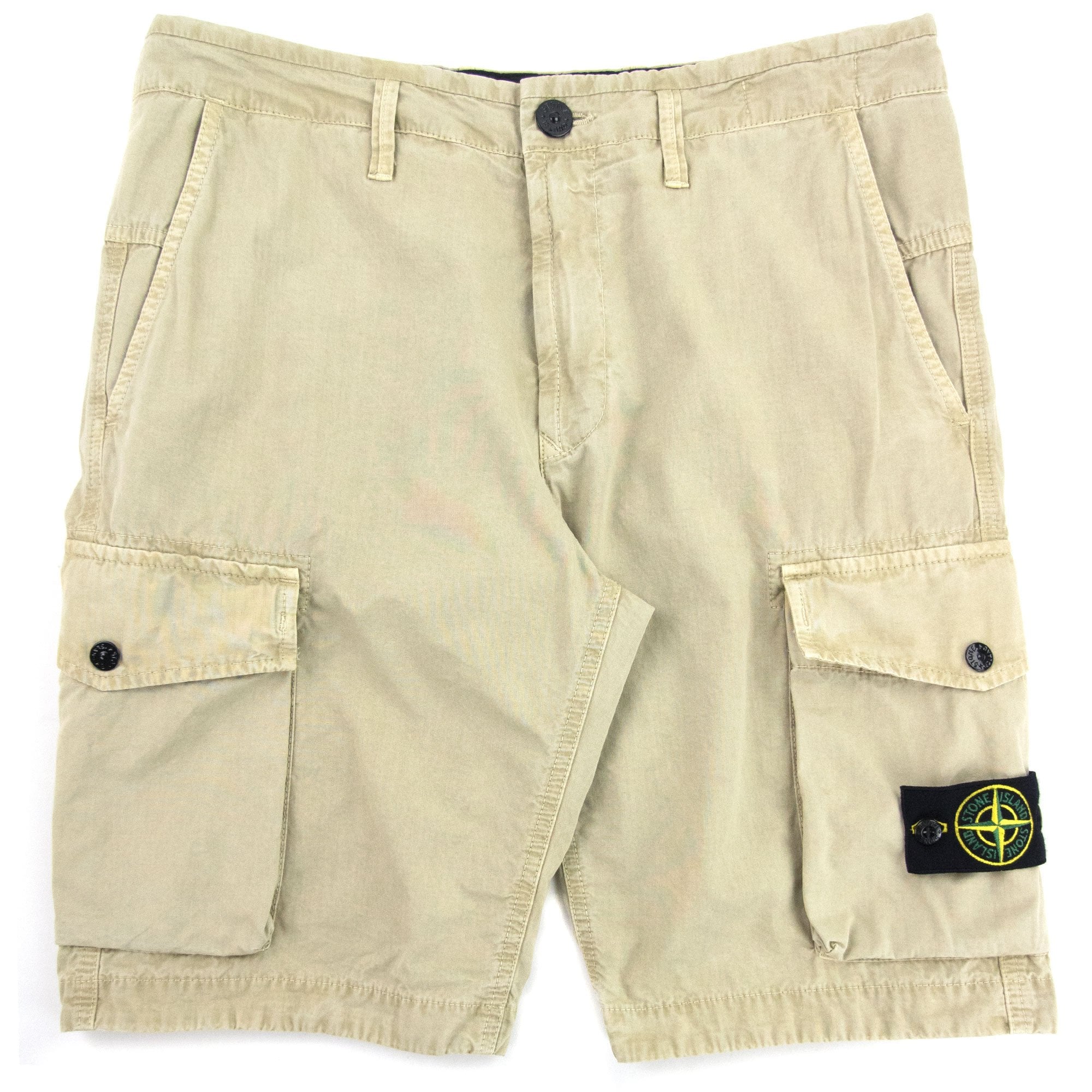 Stone Island Utility Pocket Cargo Bermuda Shorts Beige V0195