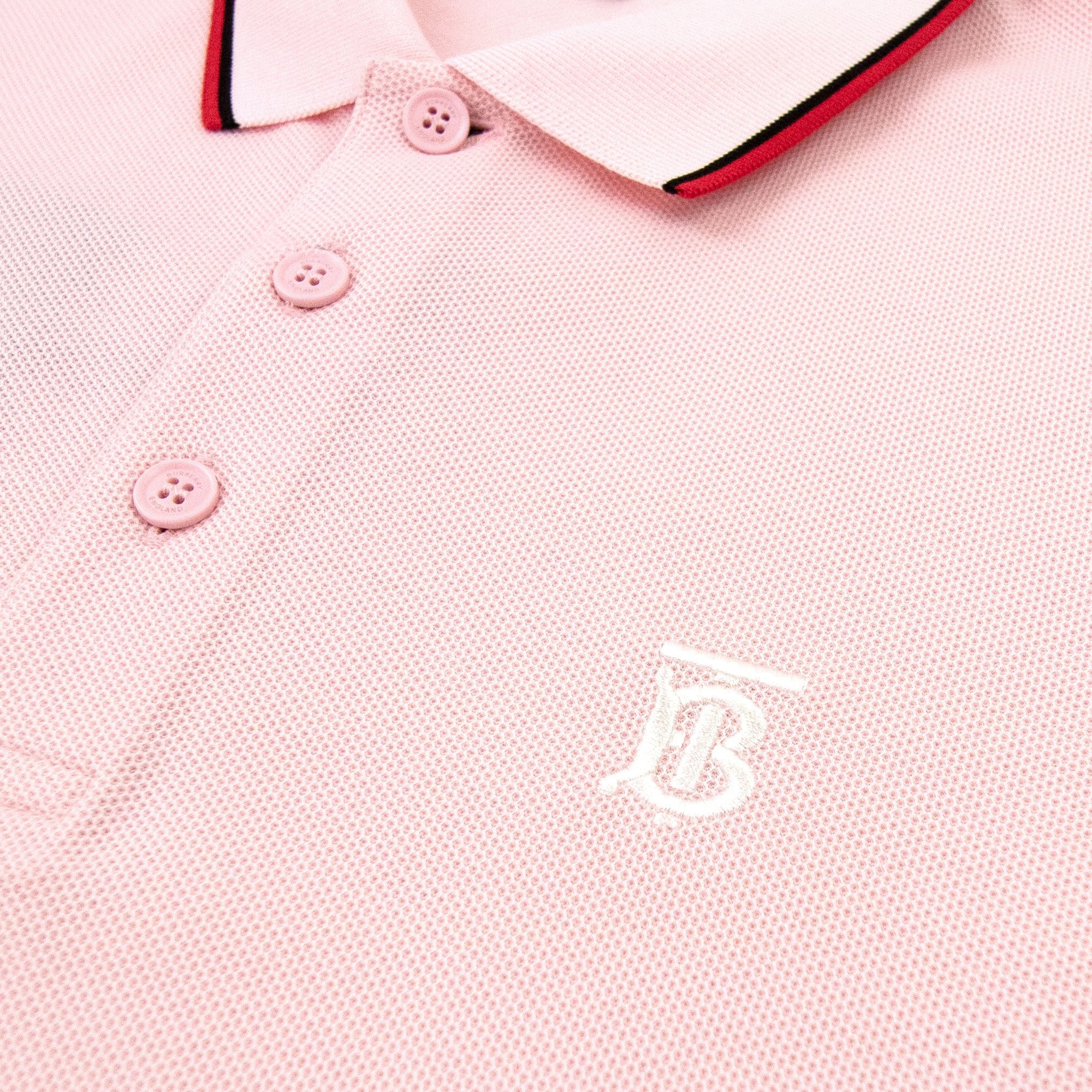 Burberry Twin Tipped Monogram Motif Polo Shirt Frosted Pink