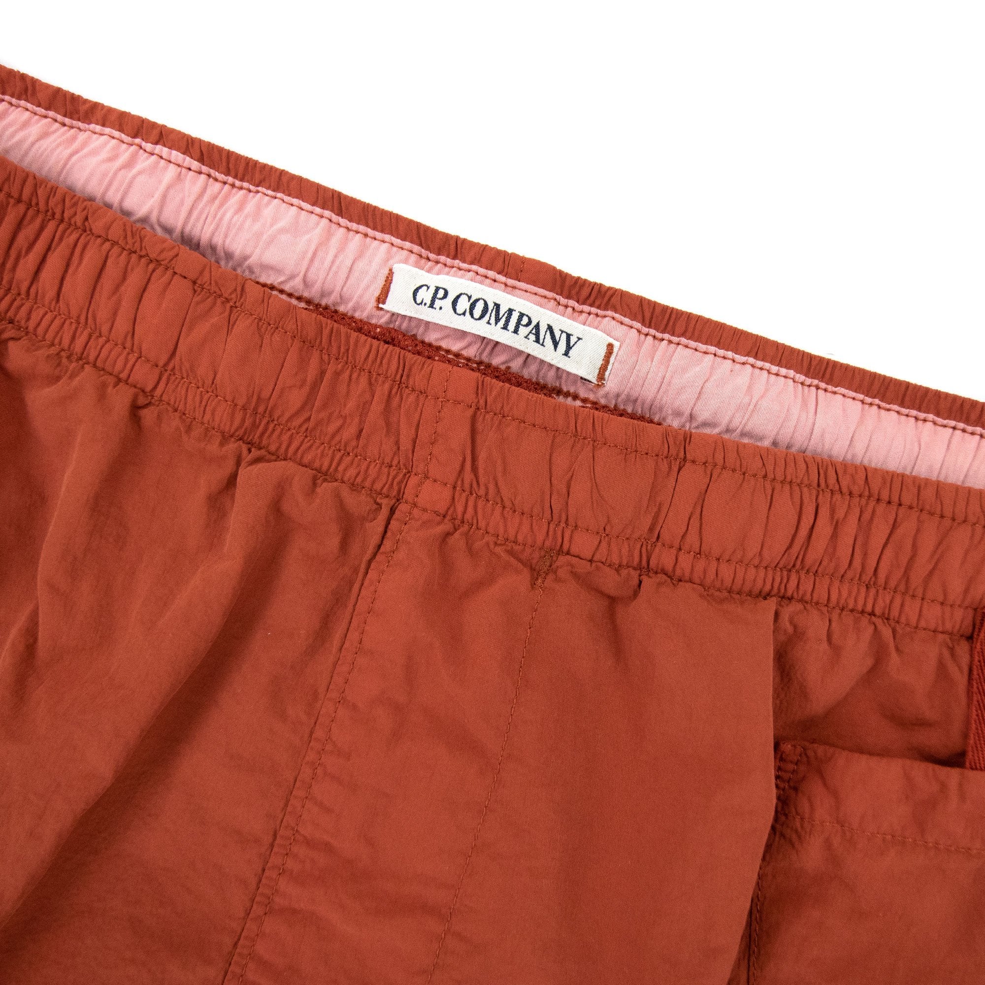 Cp Company Flatt Nylon Garment Dyed Lens Swim Shorts Orange 468