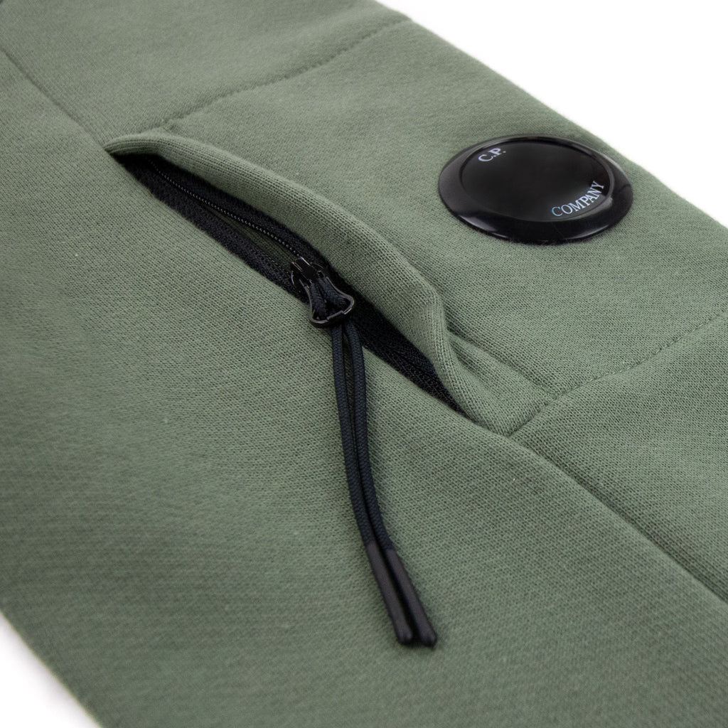 Cp Company Diagonal Raised Fleece Lens Crew Sweatshirt Green 668