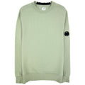 Cp Company Diagonal Raised Fleece Lens Crew Sweatshirt Light Green 631