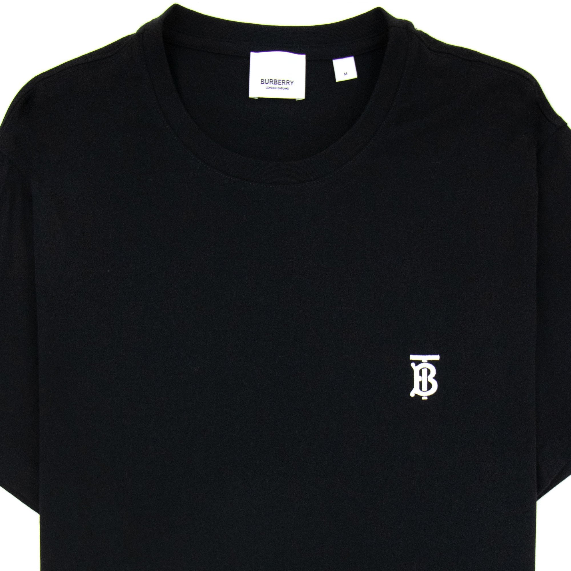 Burberry Monogram Motif Cotton T-shirt Black
