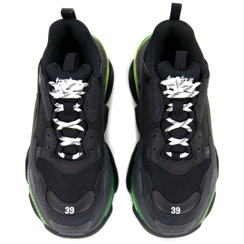 Balenciaga Triple S Clear Sole Sneakers Black/green
