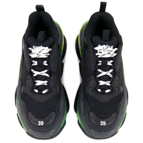 Balenciaga Triple S Clear Sole Sneakers Black/green