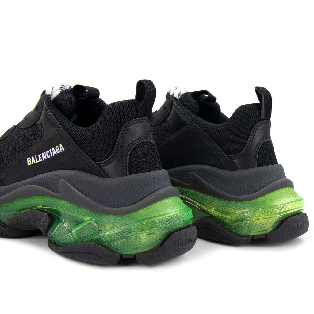 Balenciaga Triple S Clear Sole Sneakers Black/green