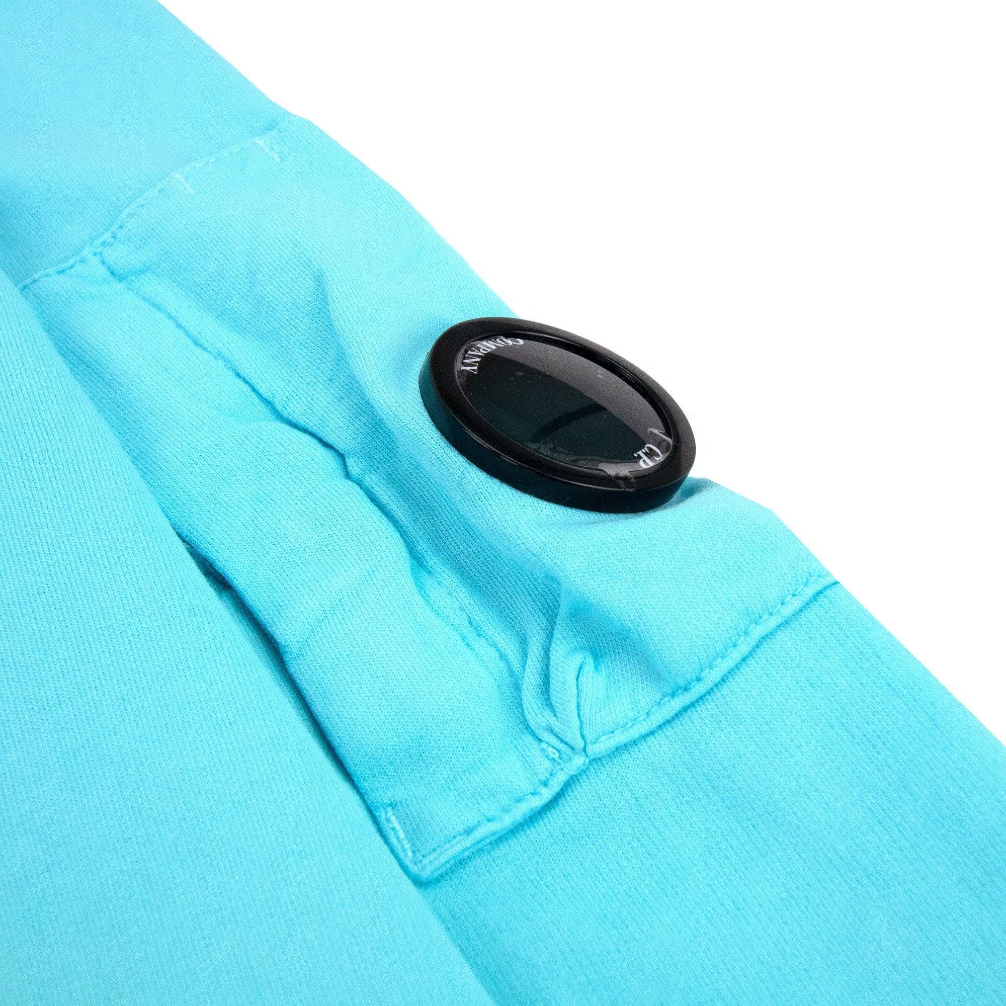 Cp Company Light Fleece Lens Crew Sweatshirt Teal