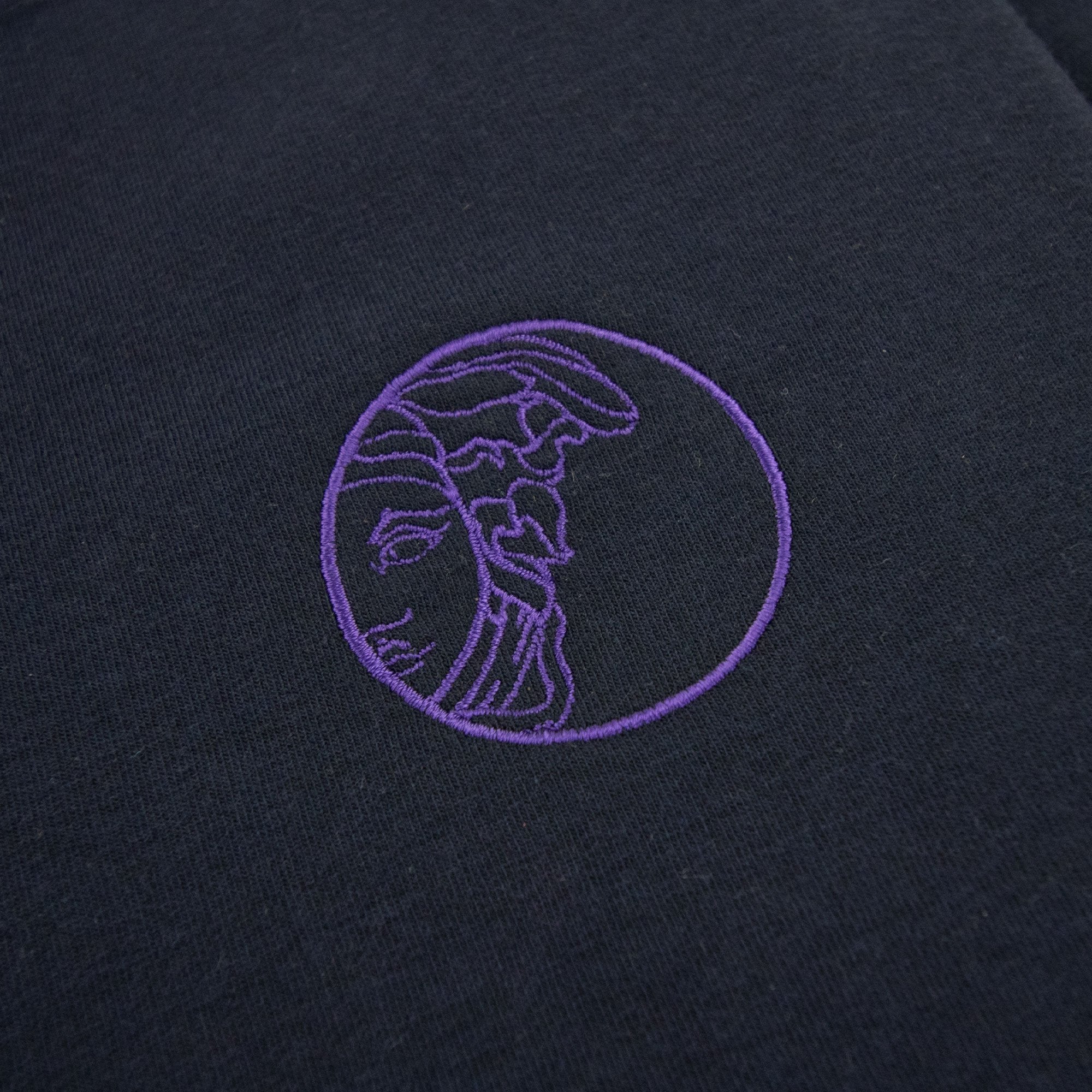 Versace Collection Logo Straight Cuff Pants Navy