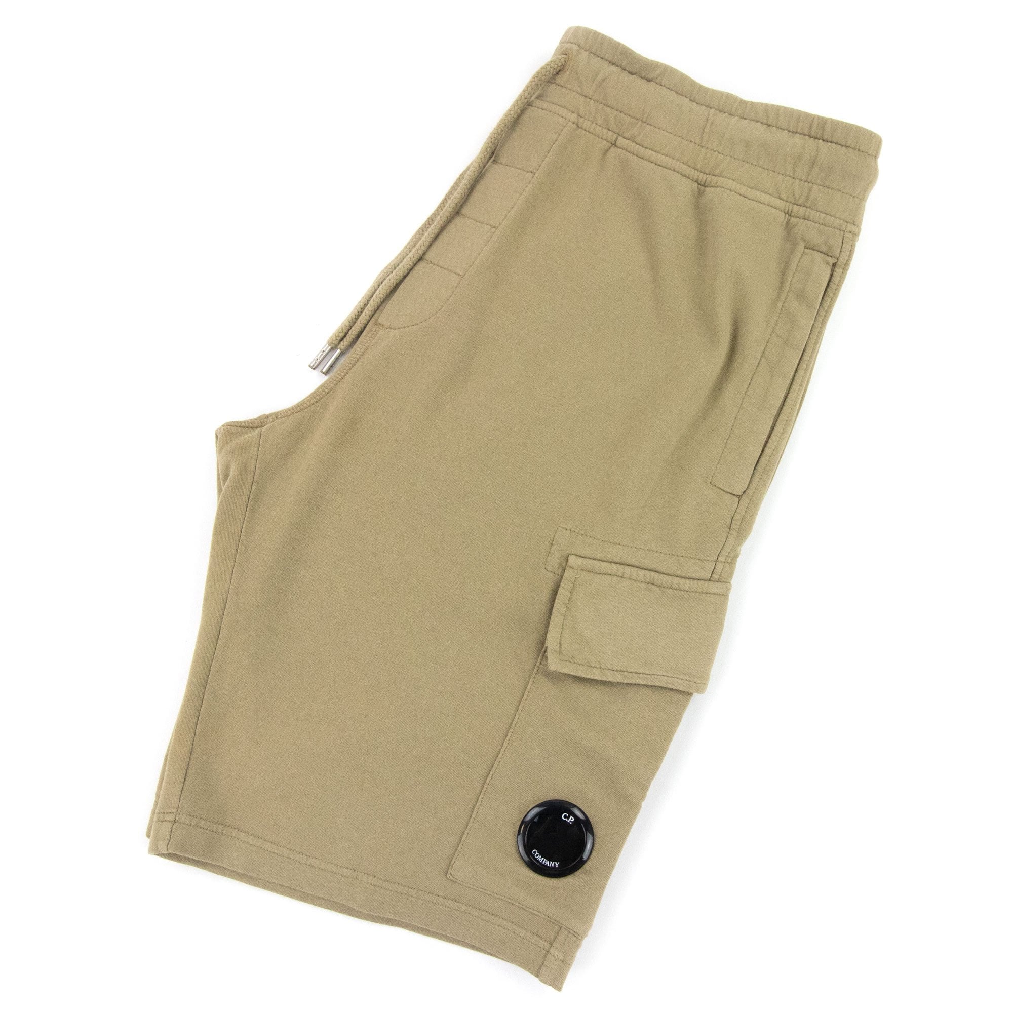 Cp Company Lens Sweat Shorts Brown 329