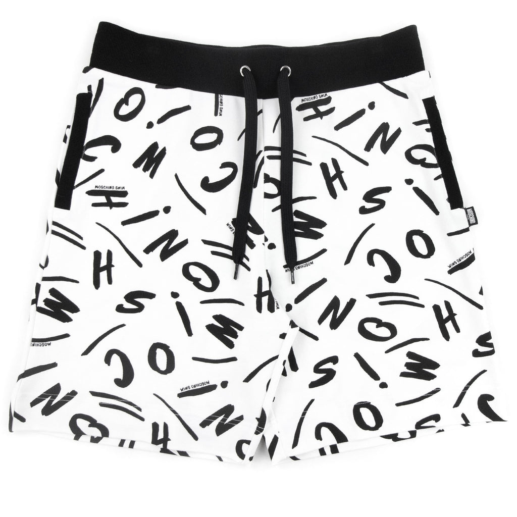 Moschino Swim Logo Script Shorts White